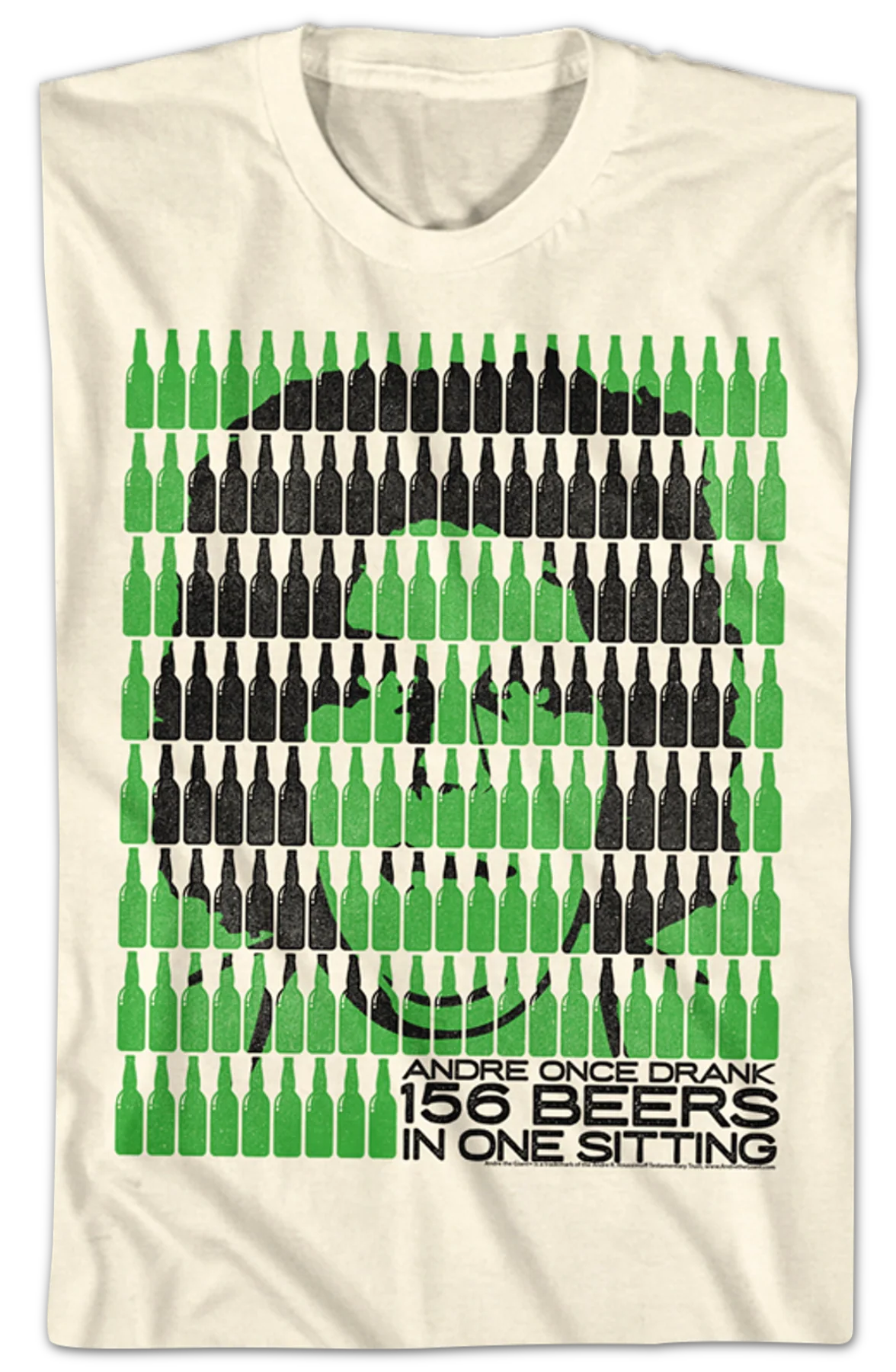 156 Beers In One Sitting Andre The Giant T-Shirt - Image 2