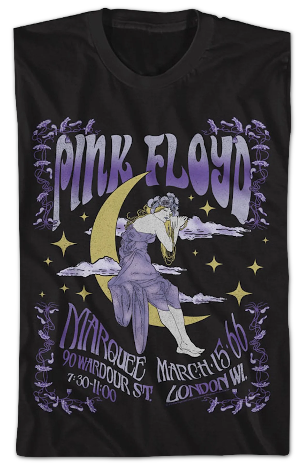 1966 Moon Poster Pink Floyd T-Shirt - Image 2