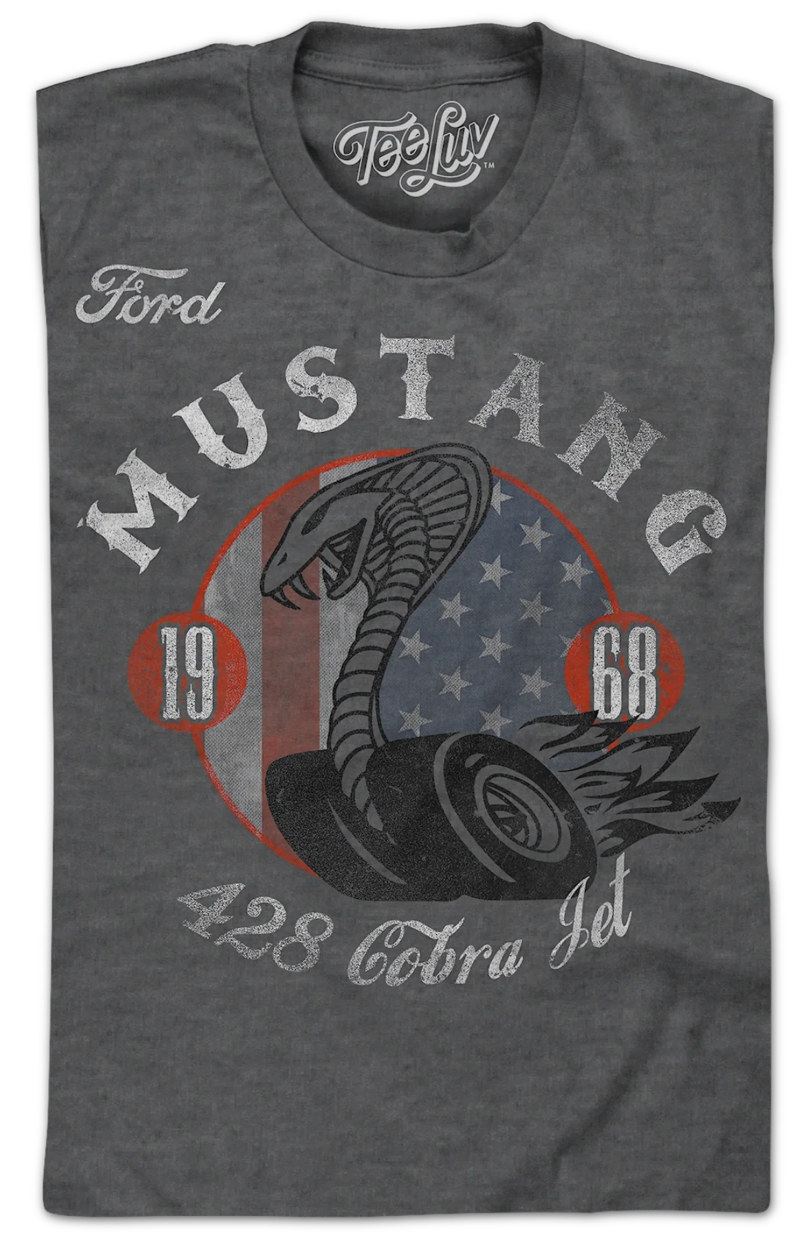 1968 Mustang 428 Cobra Jet Ford T-Shirt - Image 2