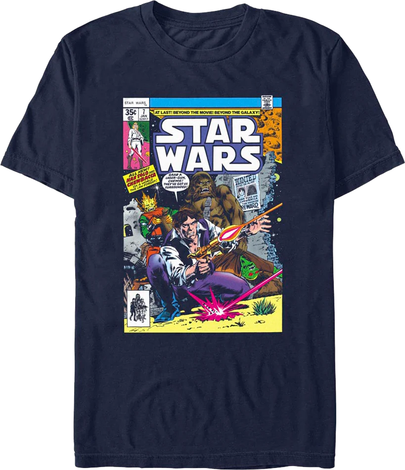 1977 Comic Book Cover Star Wars T-Shirt
