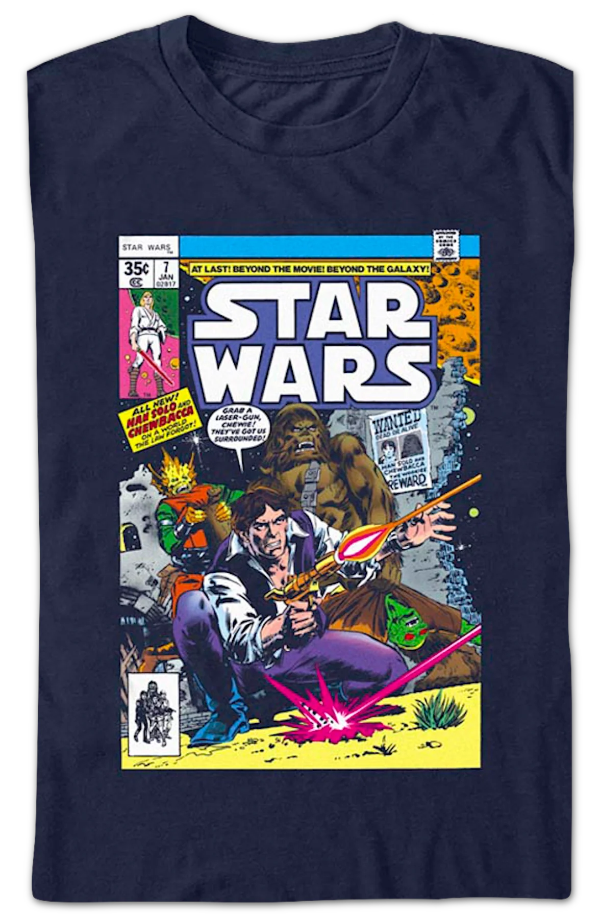 1977 Comic Book Cover Star Wars T-Shirt - Image 2