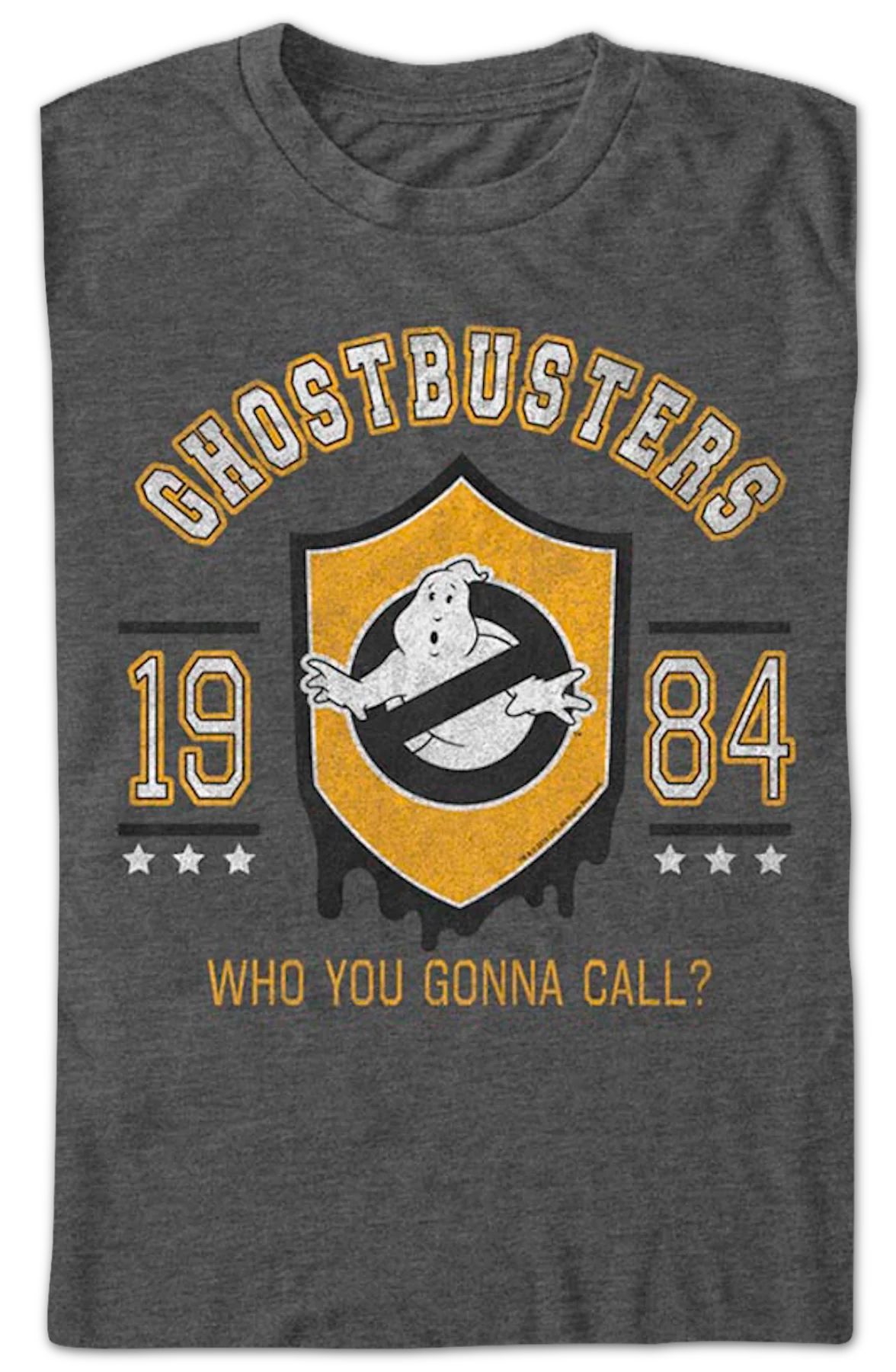1984 Collegiate Shield Ghostbusters T-Shirt - Image 2