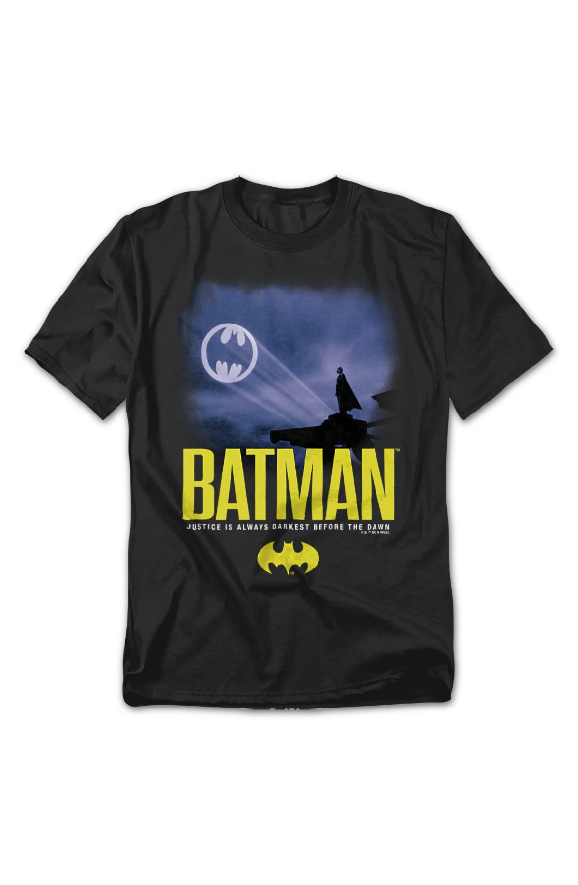 1989 Justice Is Always Darkest Before The Dawn Batman T-Shirt - Image 2