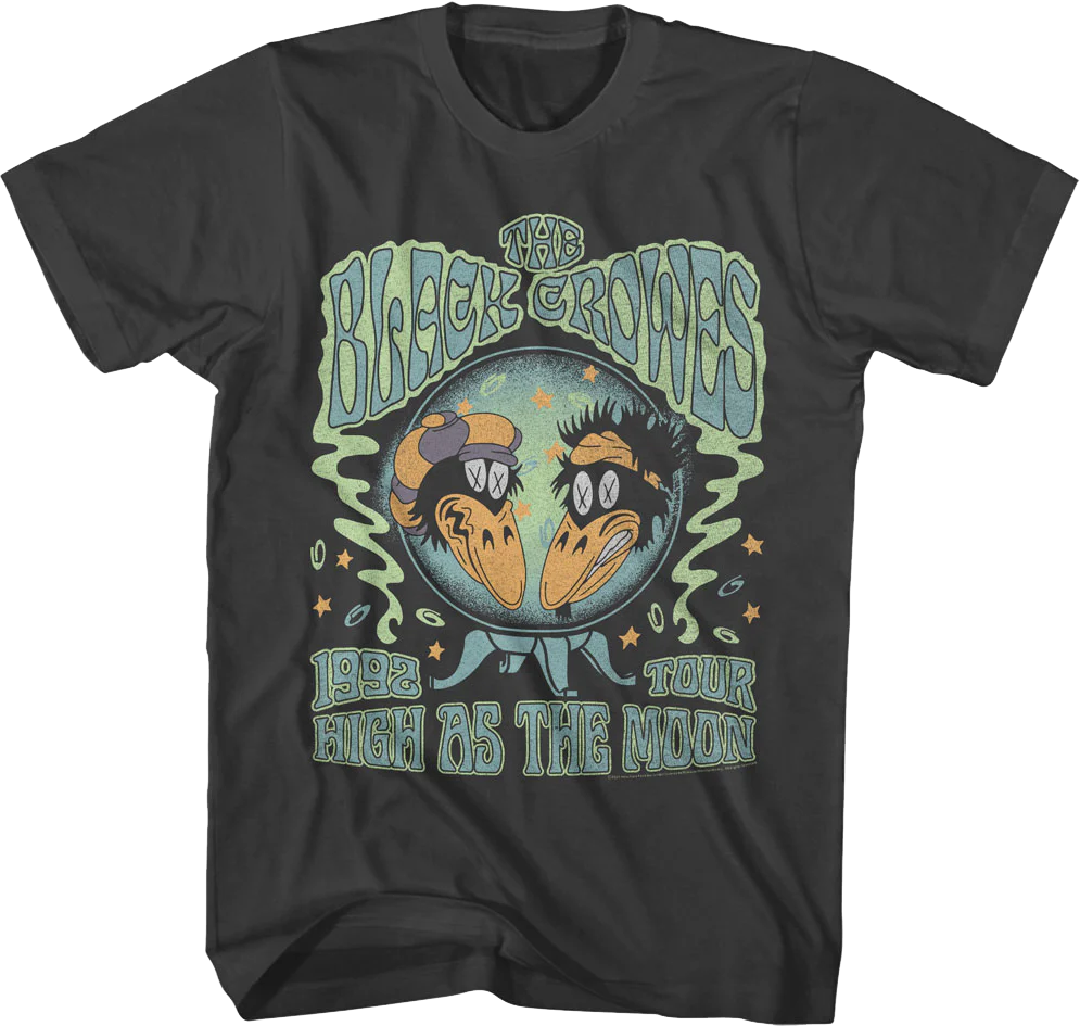 1992 High As The Moon Tour Black Crowes T-Shirt