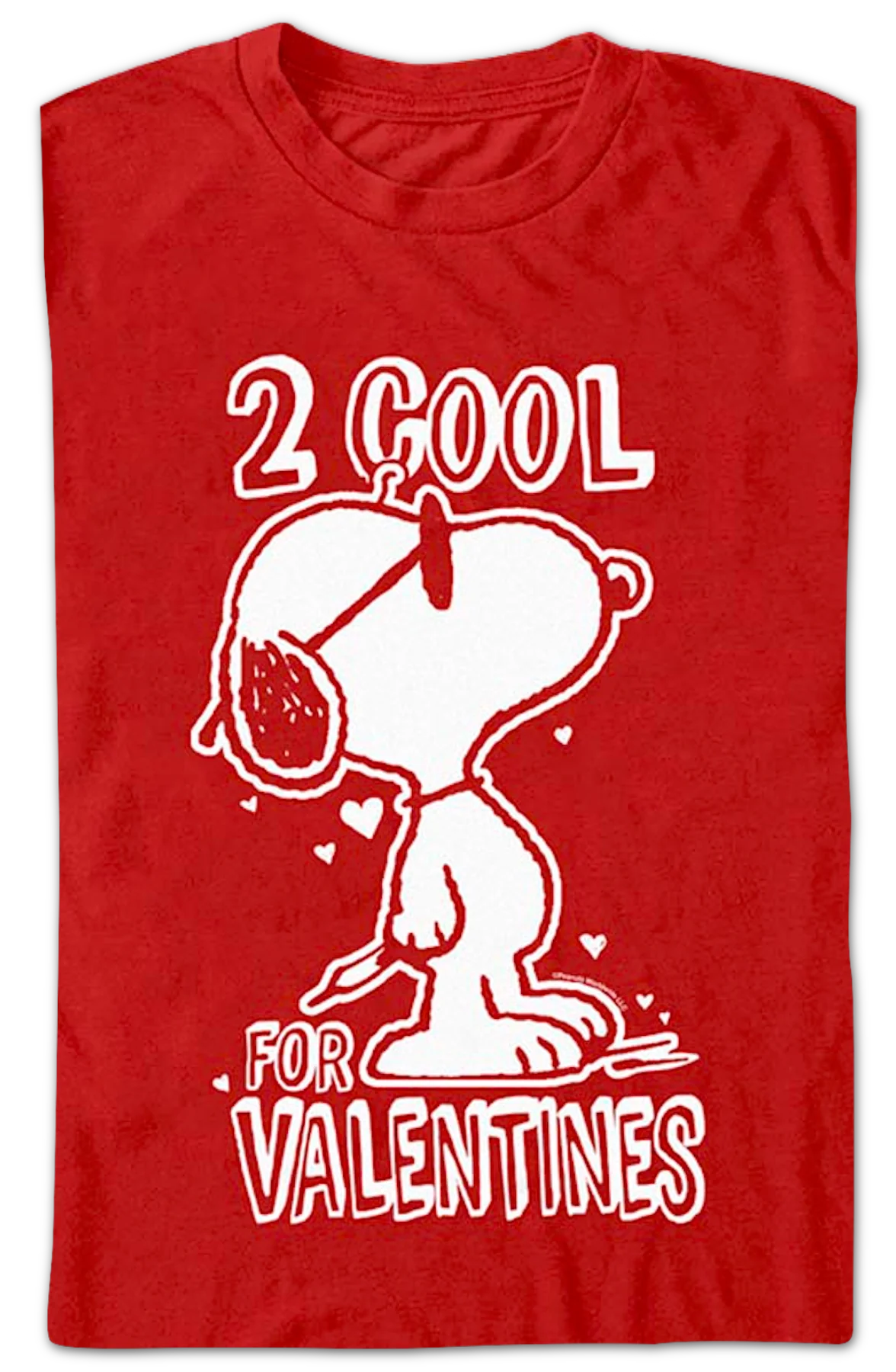 2 Cool For Valentines Peanuts T-Shirt - Image 2