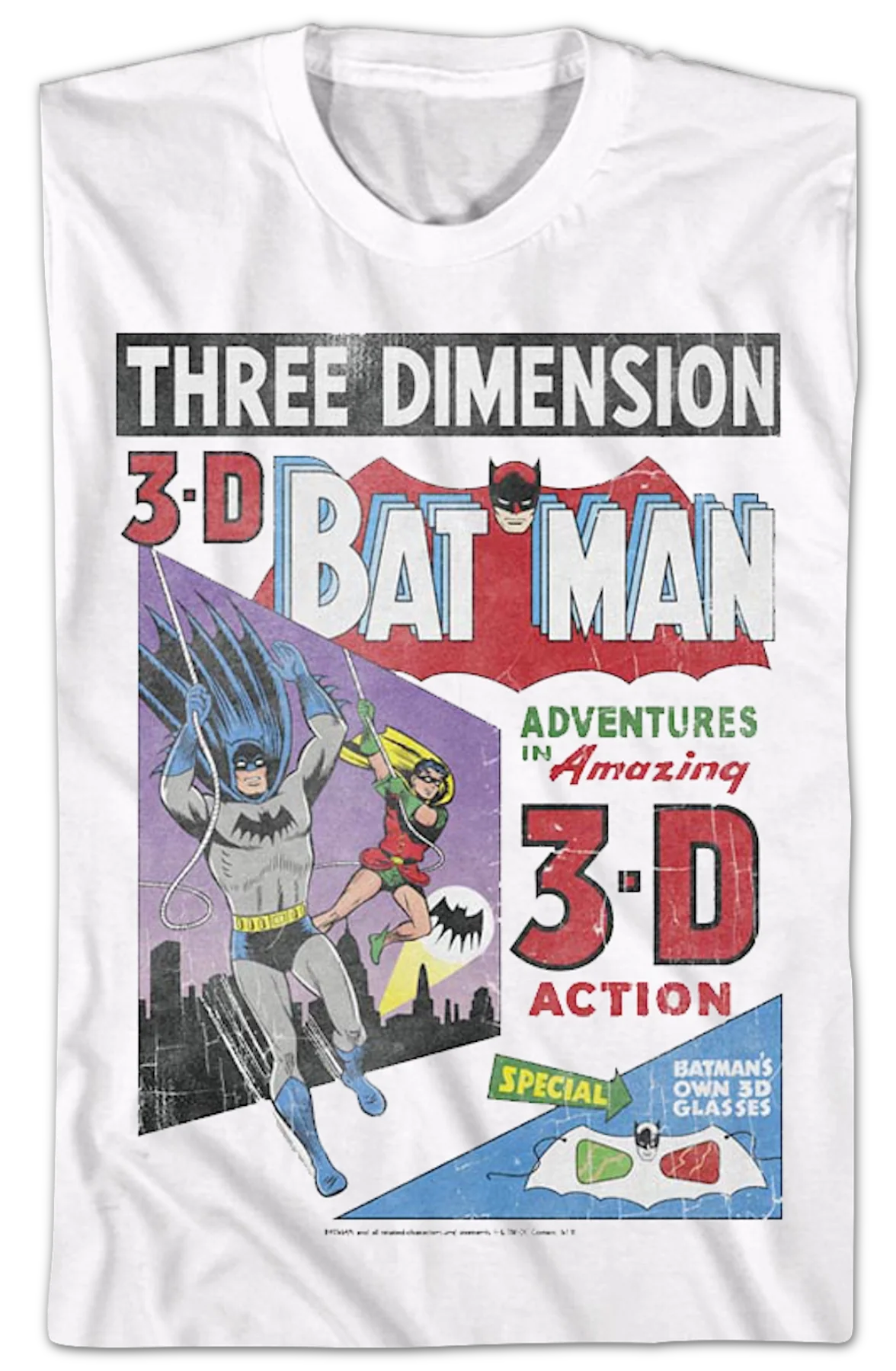 3-D Batman Cover DC Comics T-Shirt - Image 2