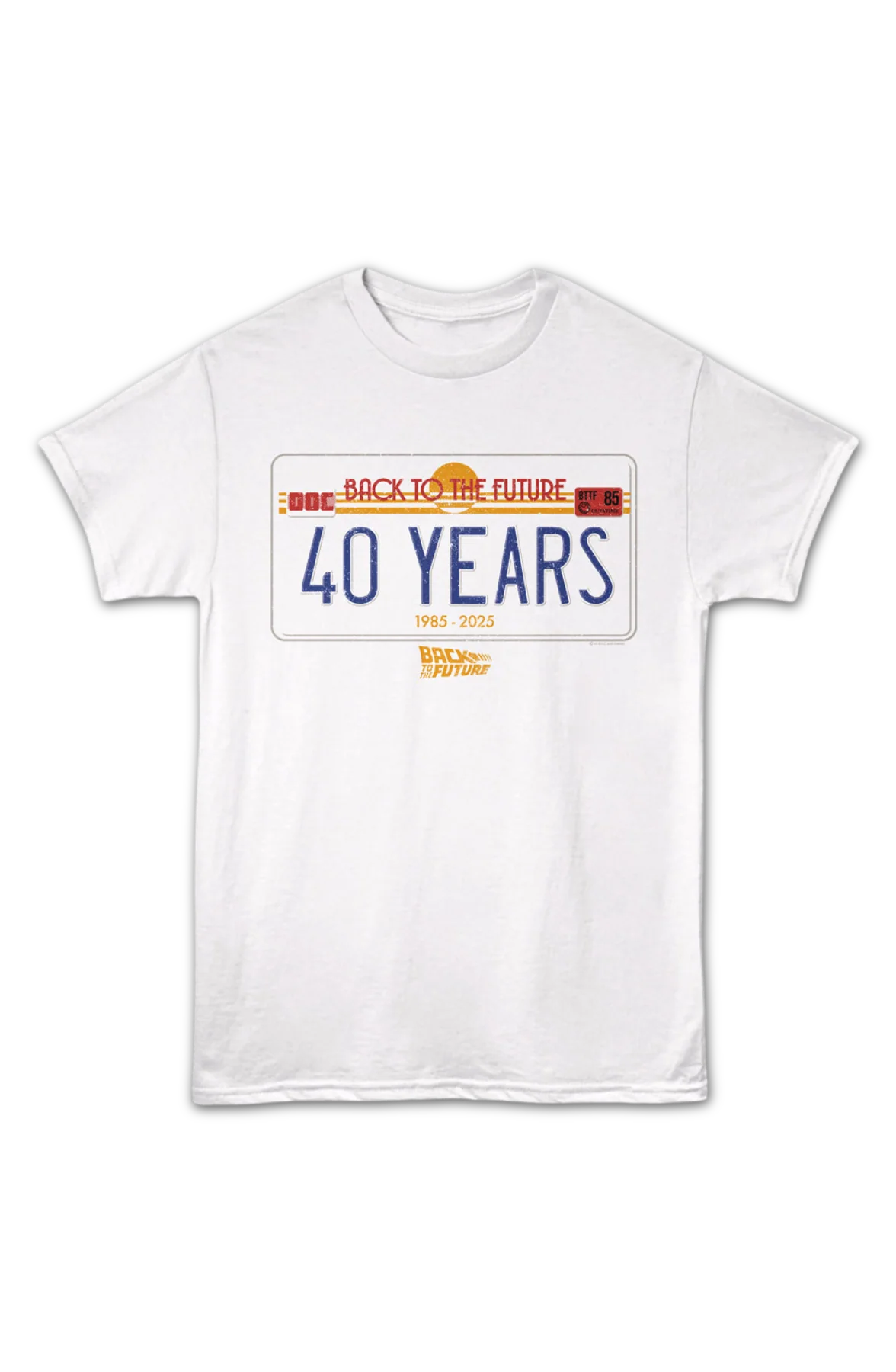 40 Years License Plate Back To The Future T-Shirt - Image 2