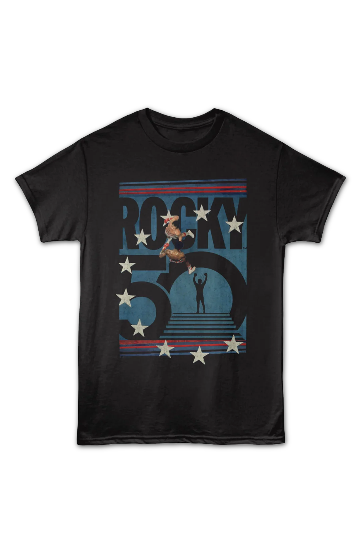 50th Anniversary Boxing Ring Rocky T-Shirt - Image 2