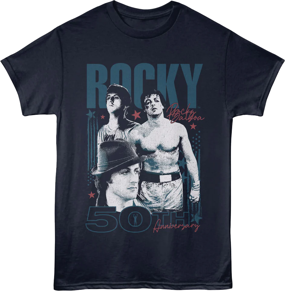 50th Anniversary Collage Rocky T-Shirt
