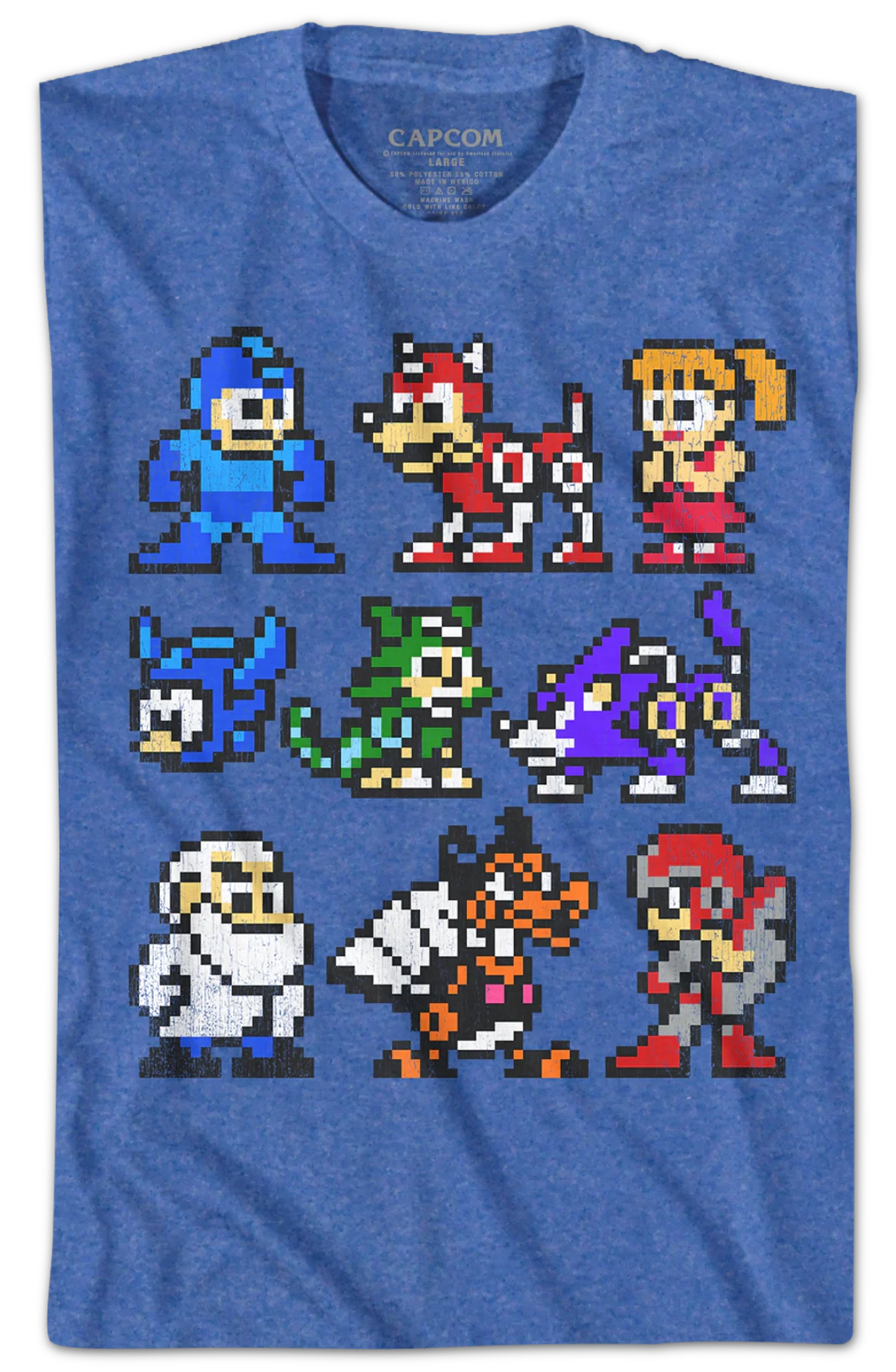 8-Bit Cast Mega Man T-Shirt - Image 2