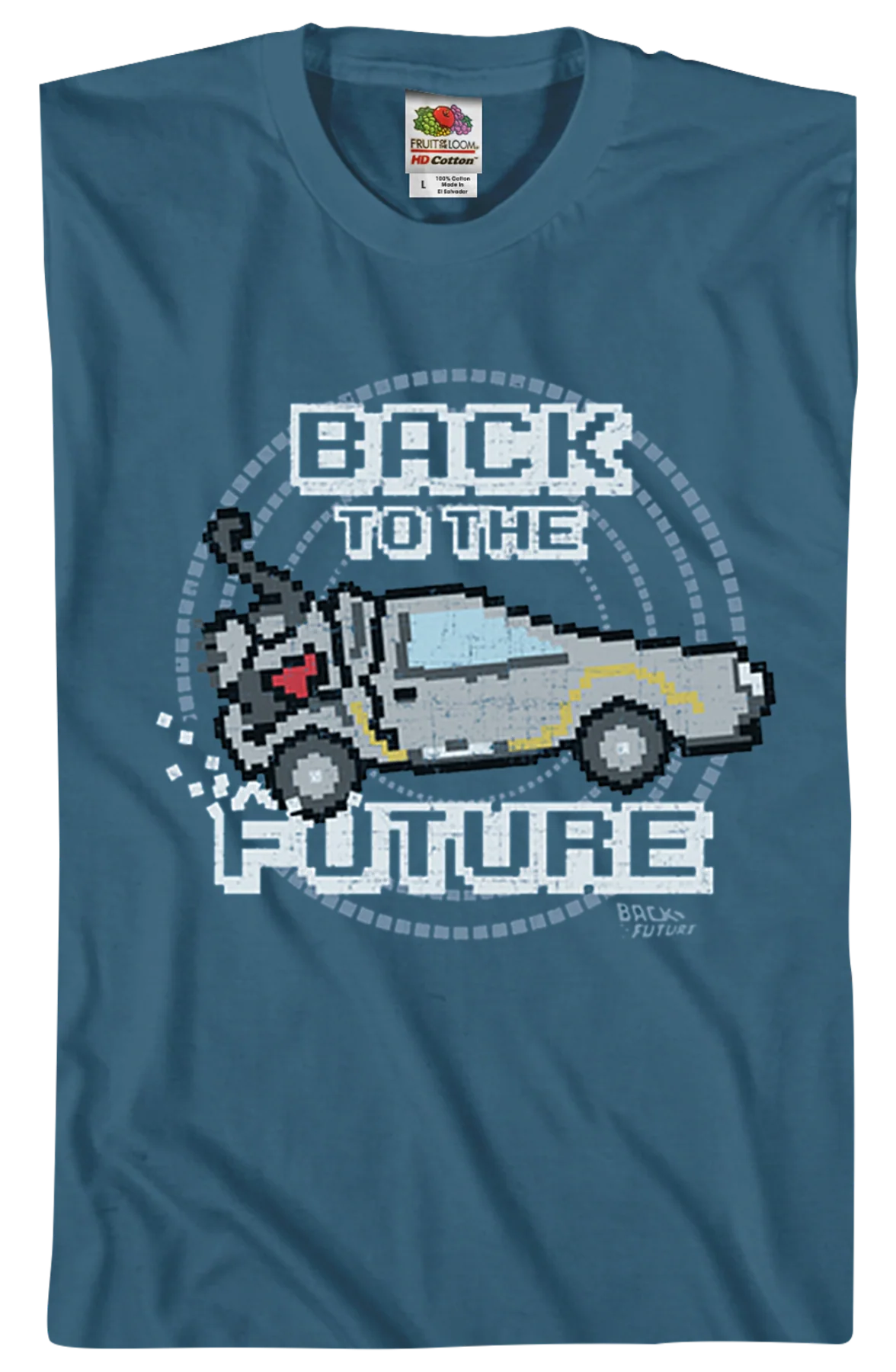 8-Bit DeLorean Back To The Future T-Shirt - Image 2