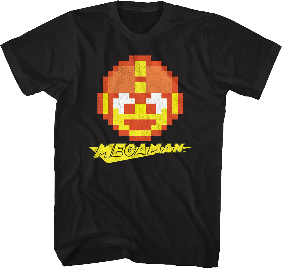 8-Bit Head Shot Mega Man T-Shirt