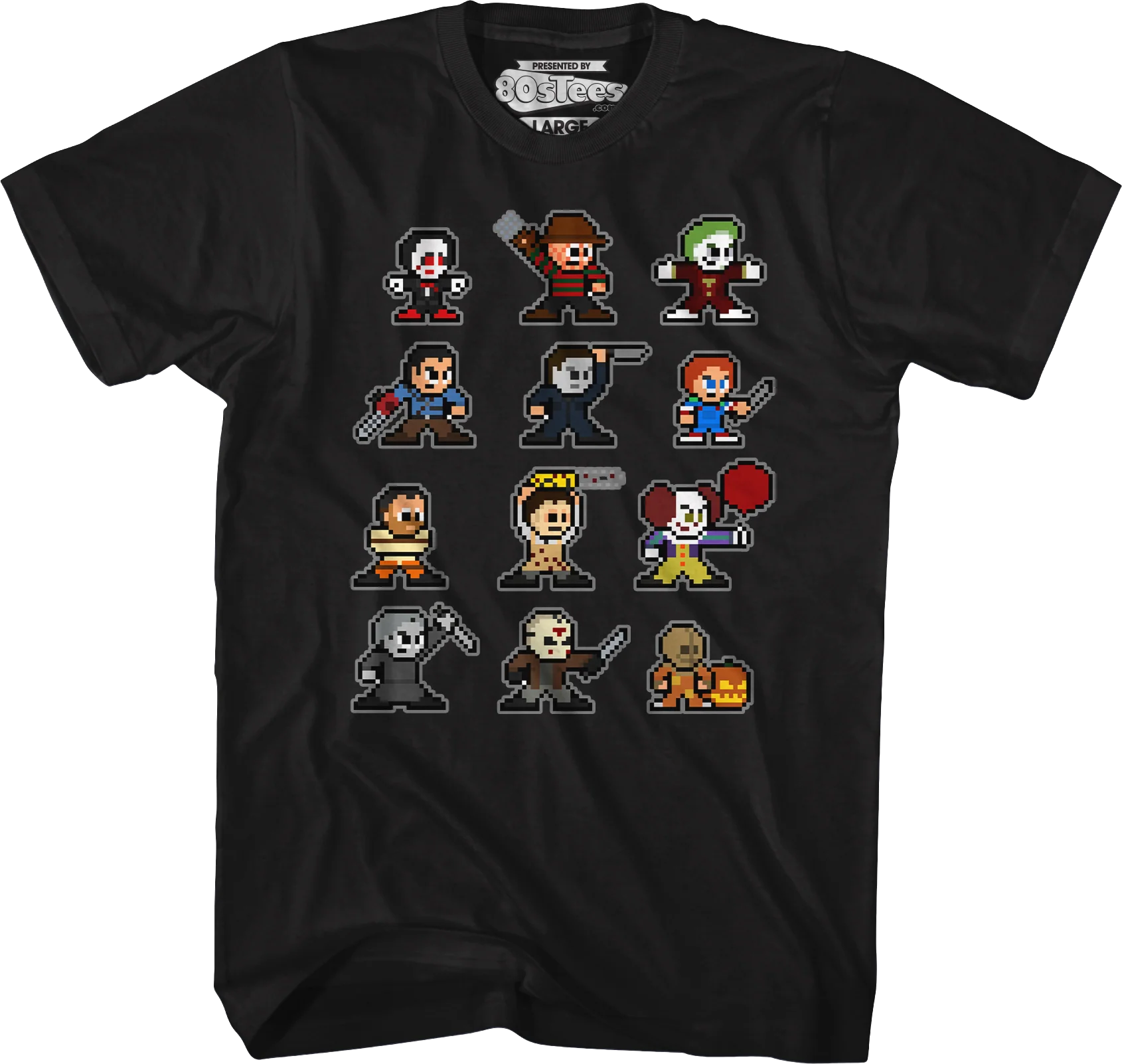 8-Bit Horror Icons T-Shirt