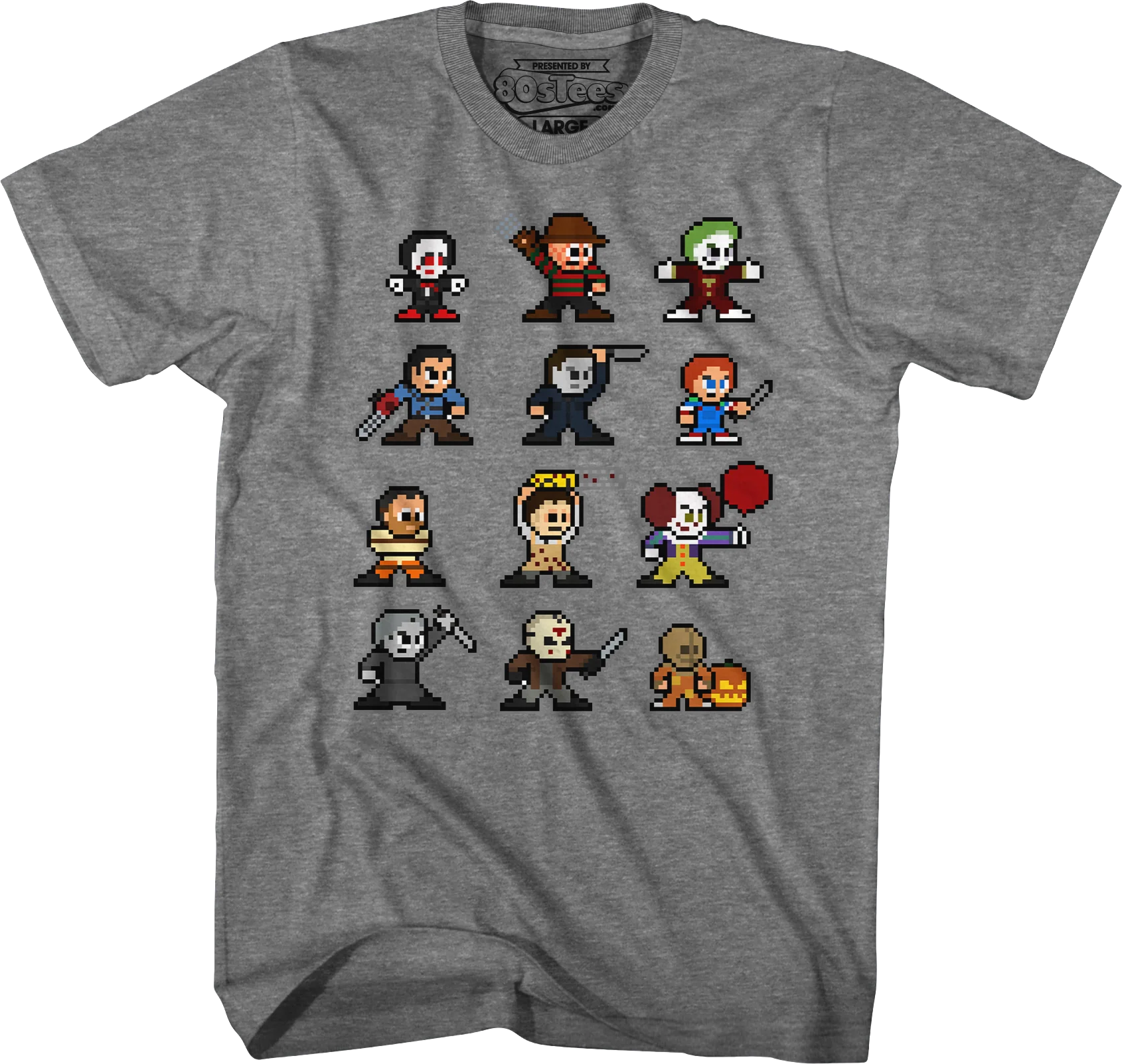 8-Bit Horror Icons T-Shirt - Image 4