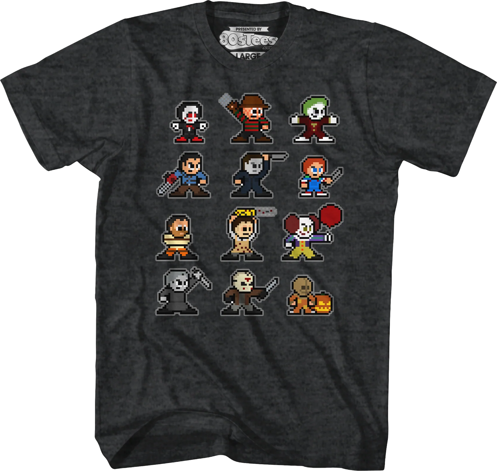 8-Bit Horror Icons T-Shirt - Image 6