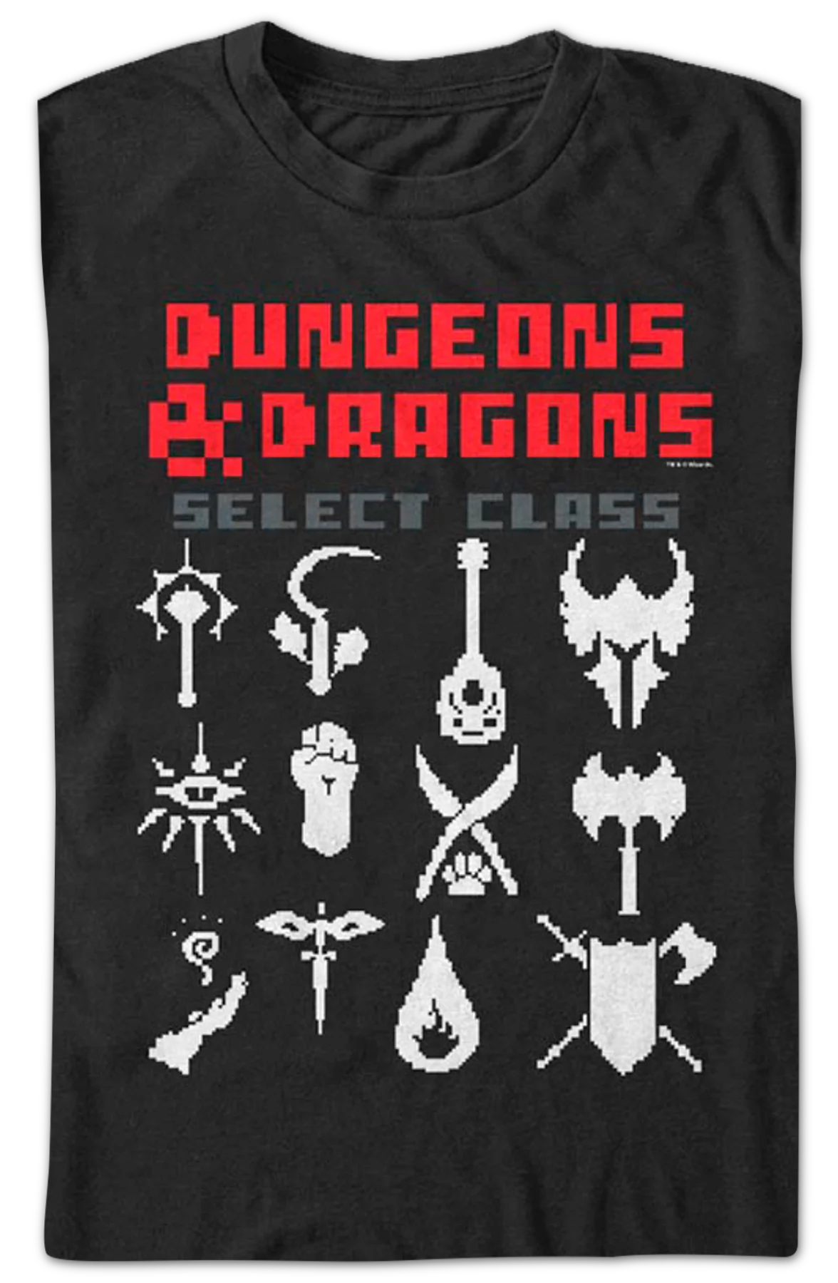 8-Bit Select Class Dungeons & Dragons T-Shirt - Image 2