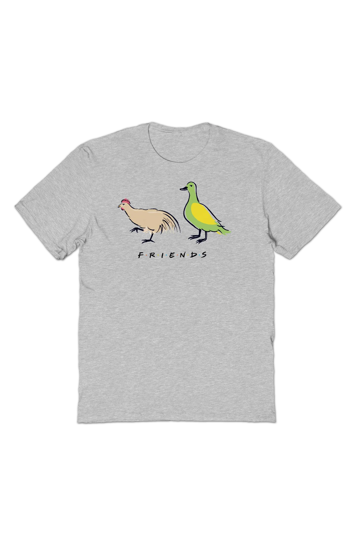 A Chicken And A Duck Friends T-Shirt - Image 2