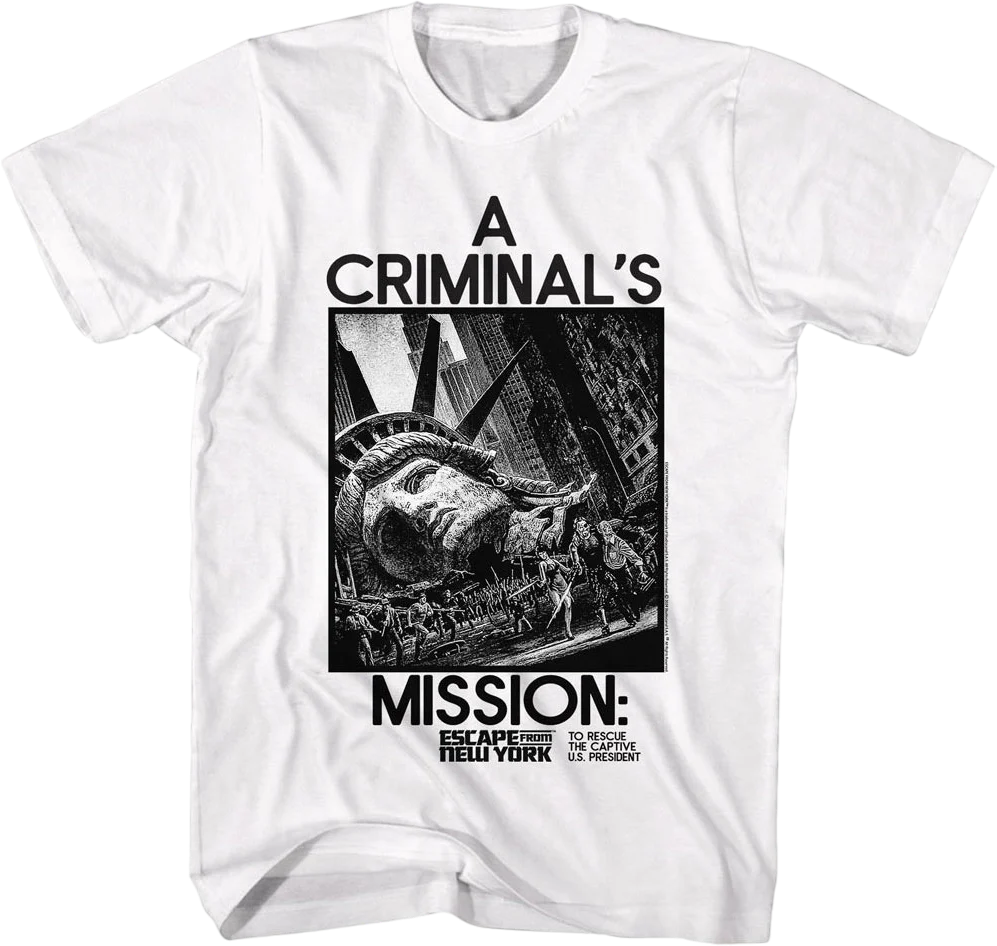 A Criminal's Mission Escape From New York T-Shirt