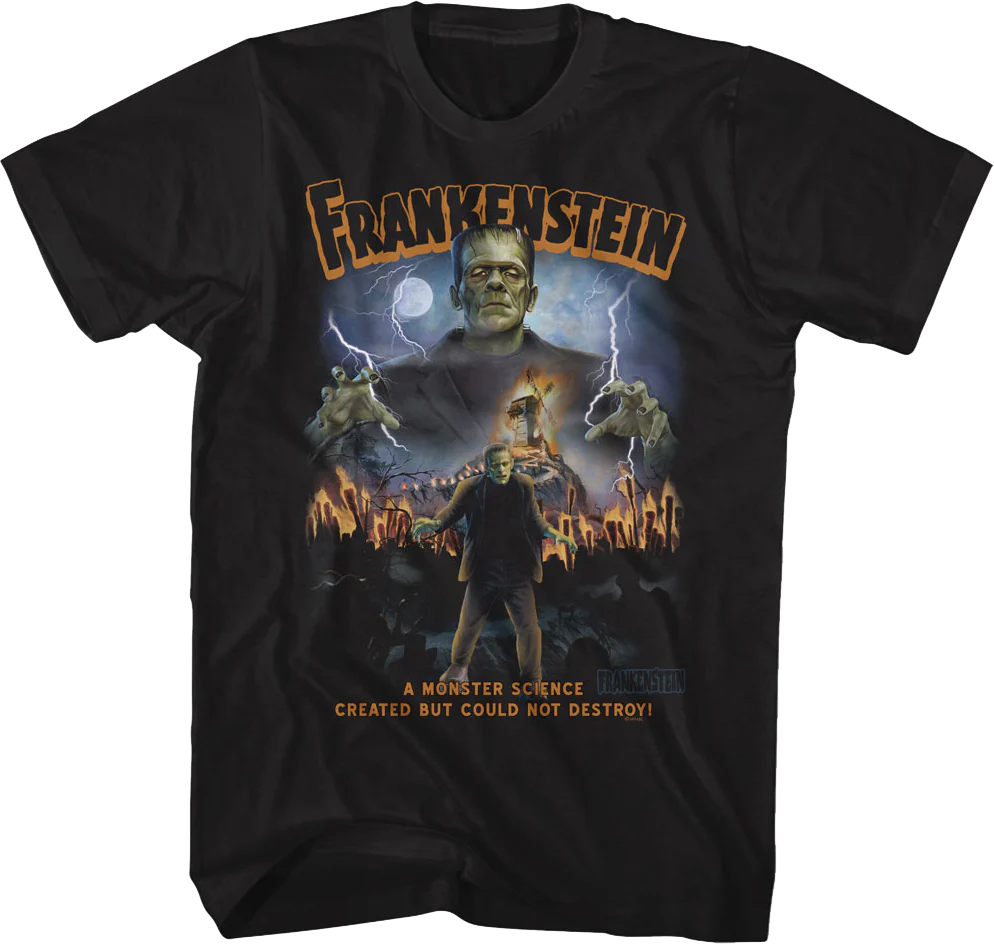A Monster Science Created Frankenstein T-Shirt