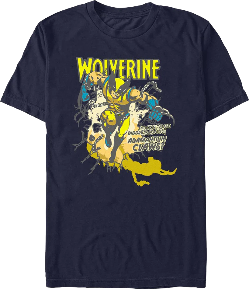 Adamantium Claws Wolverine Marvel Comics T-Shirt