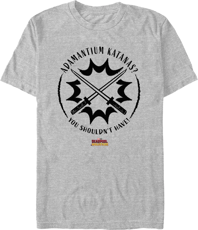 Adamantium Katanas Deadpool & Wolverine Marvel Comics T-Shirt