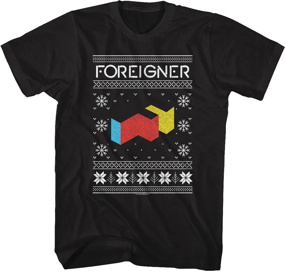Agent Provocateur Faux Ugly Christmas Sweater Foreigner T-Shirt