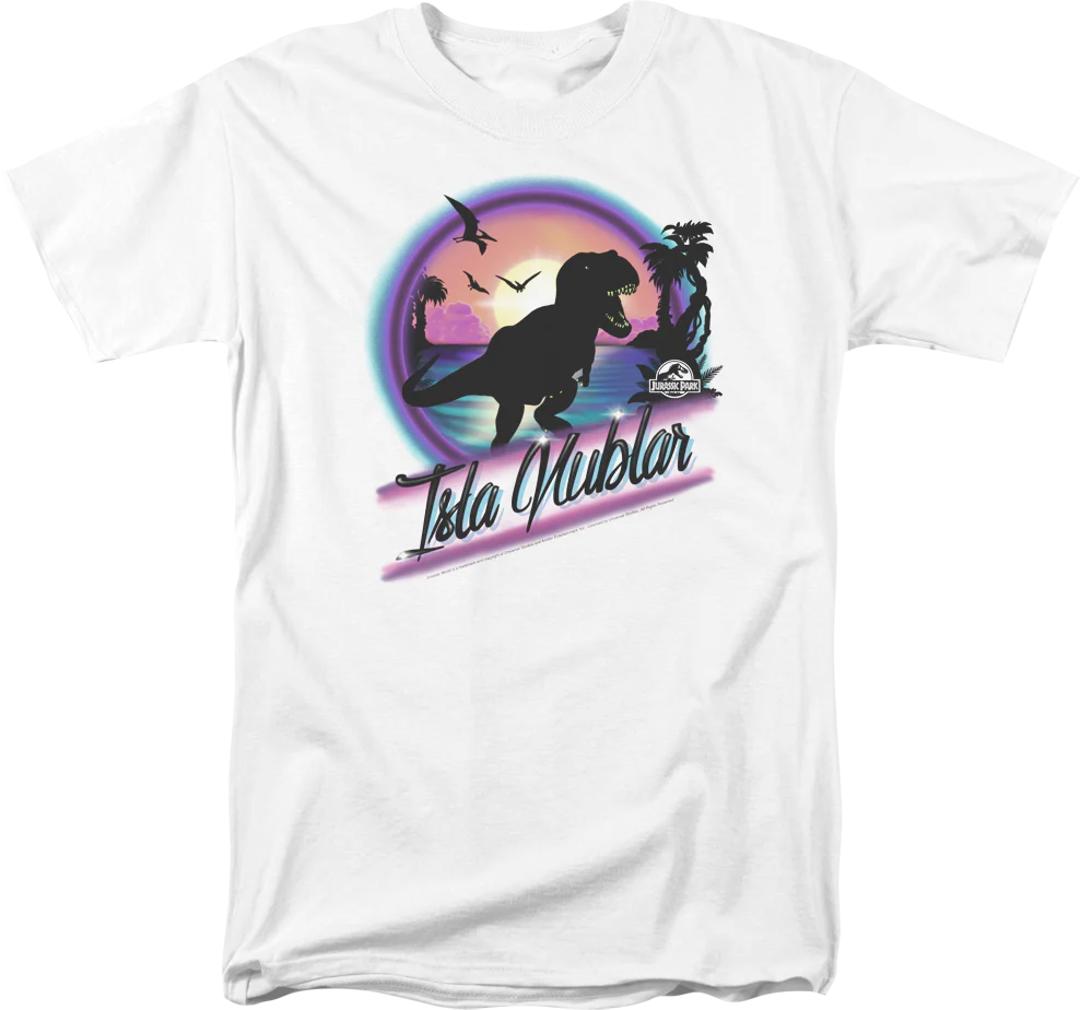Airbrush Isla Nublar Jurassic Park T-Shirt