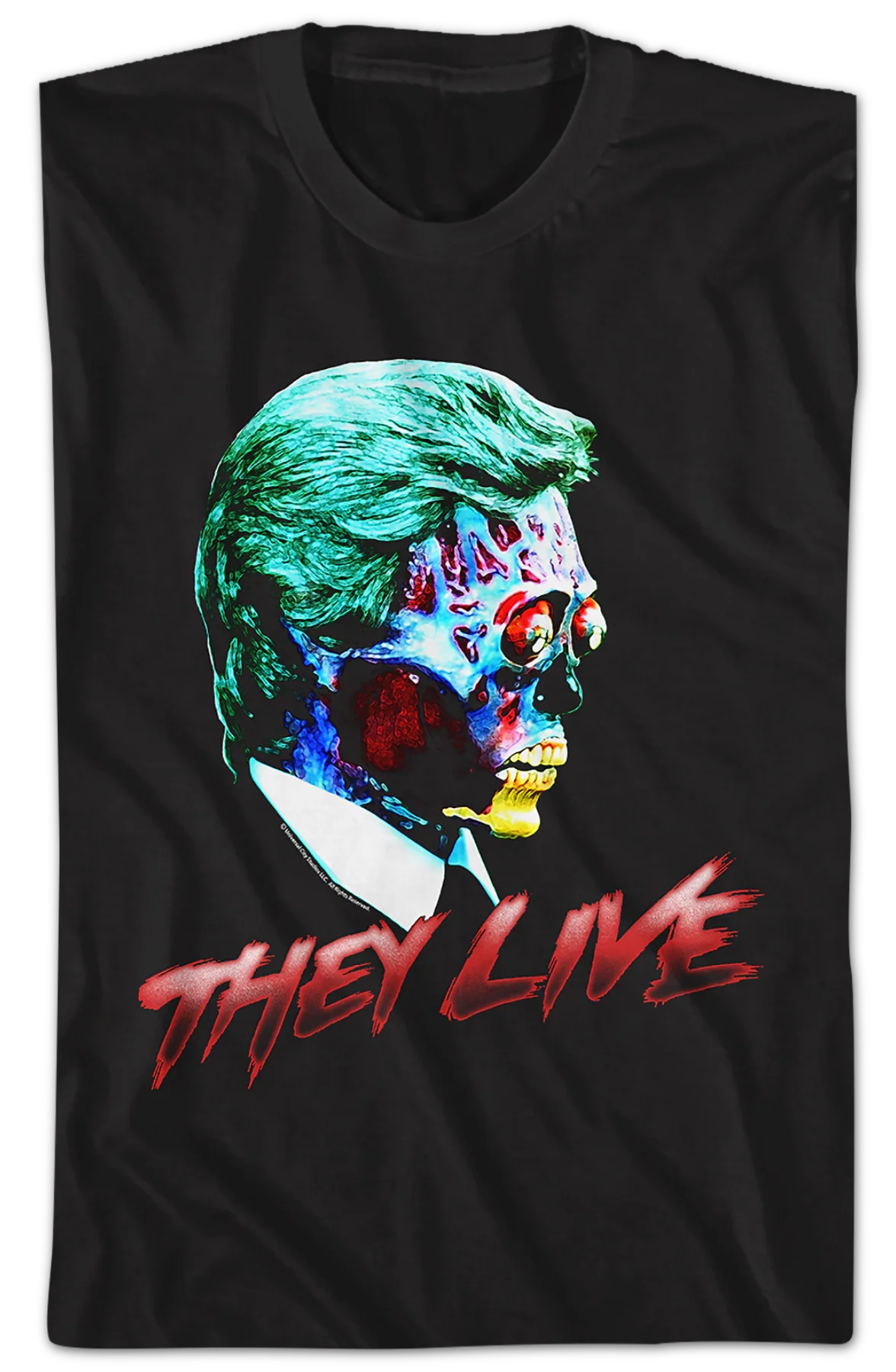 Alien Head Shot They Live T-Shirt - Image 2