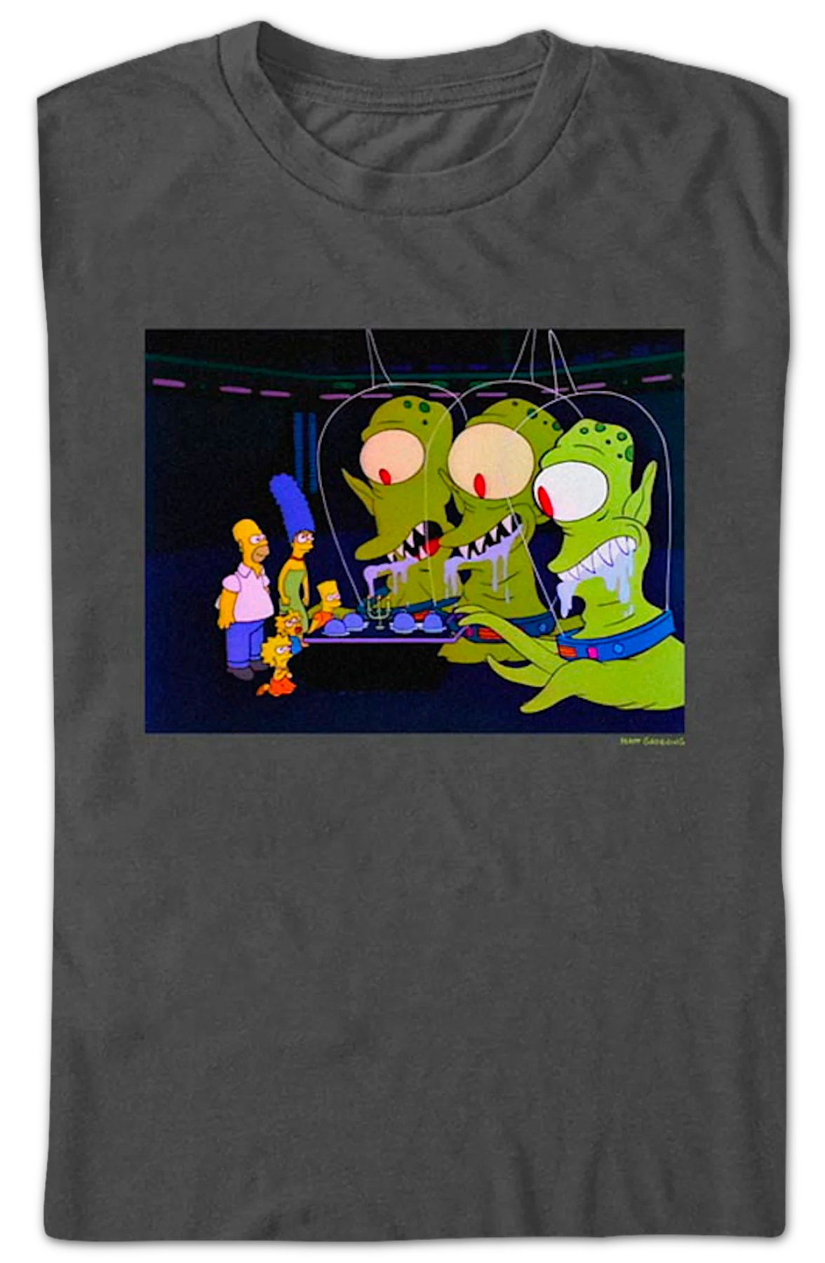 Aliens Simpsons T-Shirt - Image 2