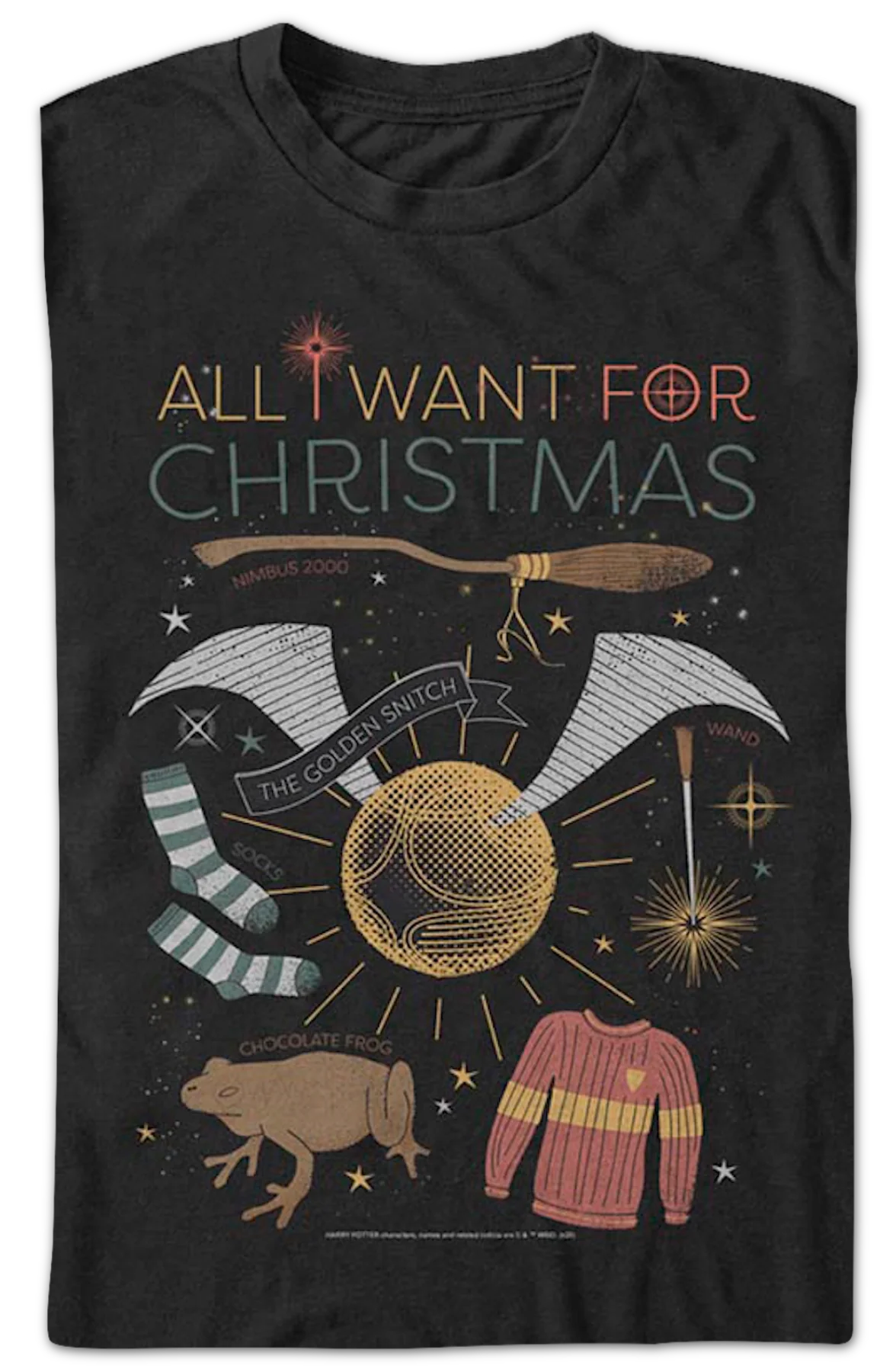 All I Want For Christmas Harry Potter T-Shirt - Image 2