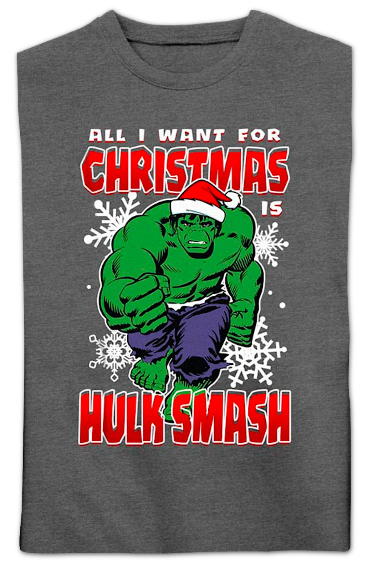 All I Want For Christmas Is Hulk Smash Marvel Comics Sweatshirt - Image 2