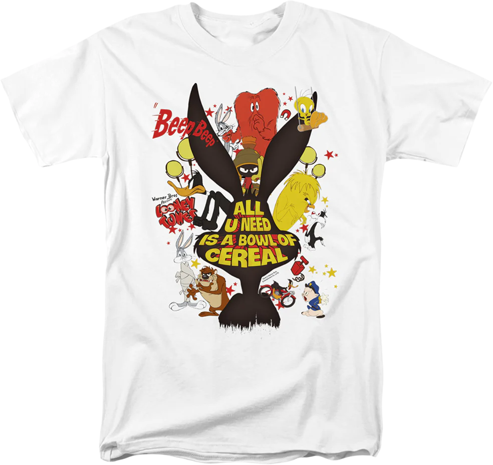 All U Need Is A Bowl Of Cereal Looney Tunes T-Shirt