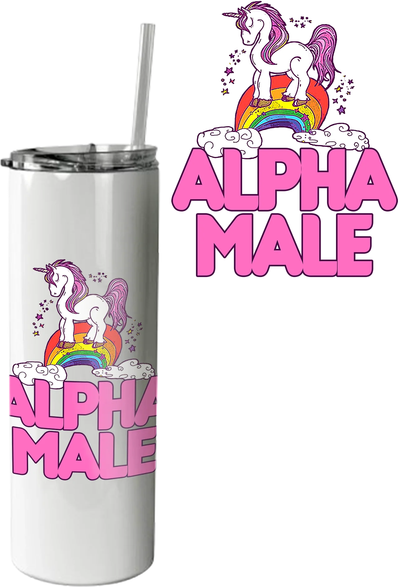 Alpha Male Unicorn Tumbler