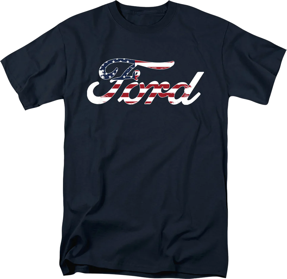 American Flag Logo Ford T-Shirt