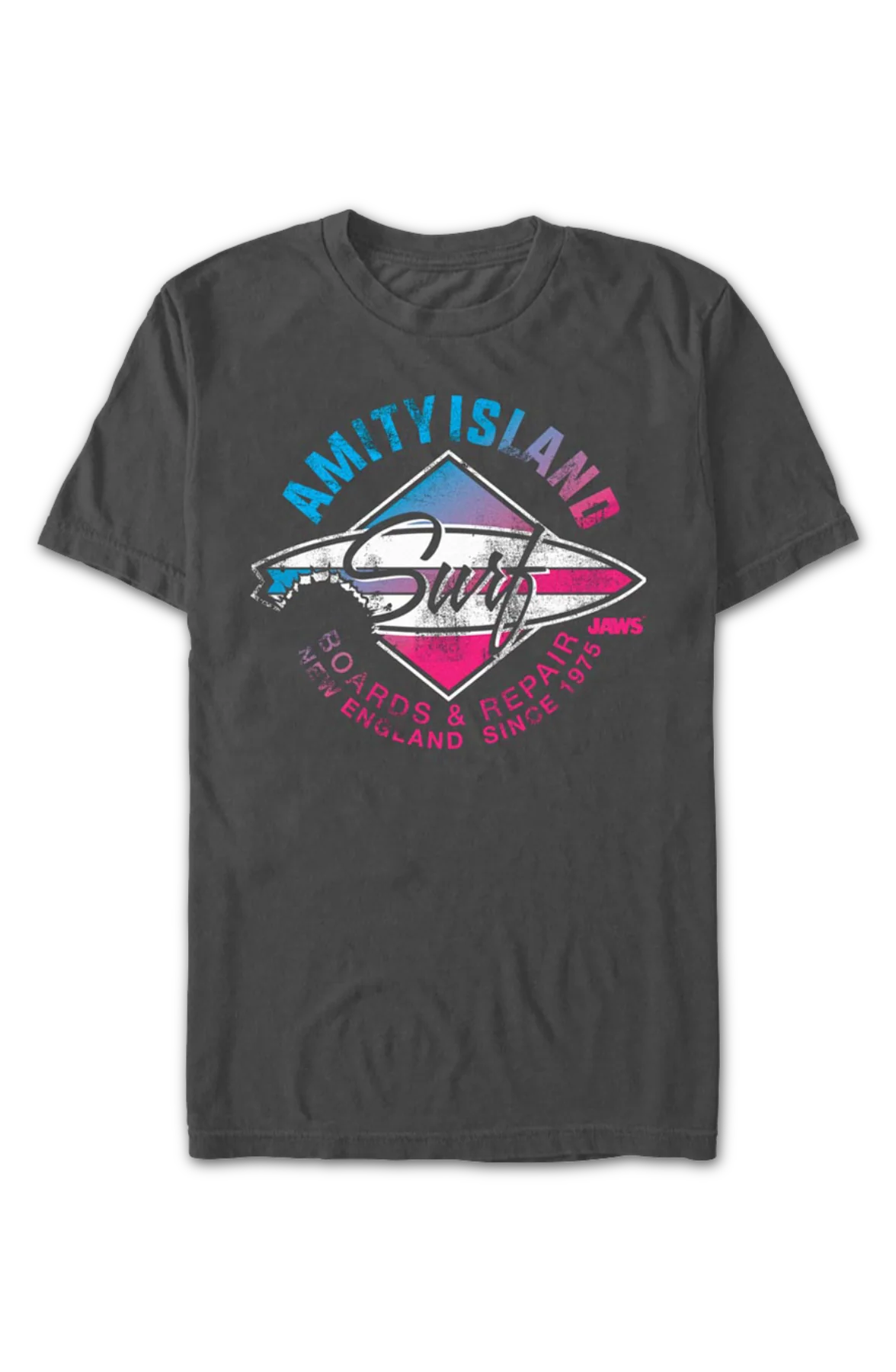 Amity Island Surf Board Repair Jaws T-Shirt - Image 2