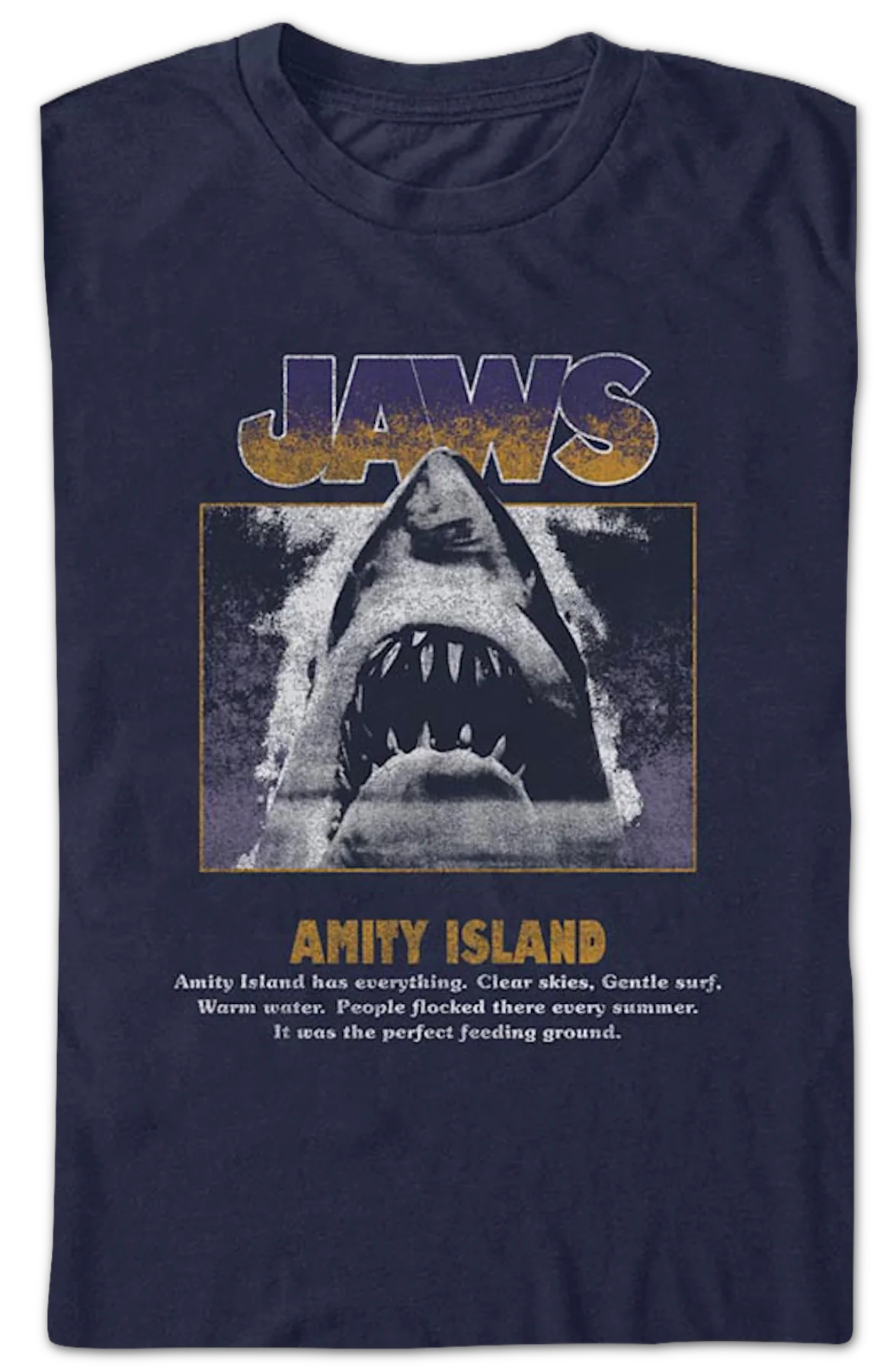 Amity Island The Perfect Feeding Ground Jaws T-Shirt - Image 2