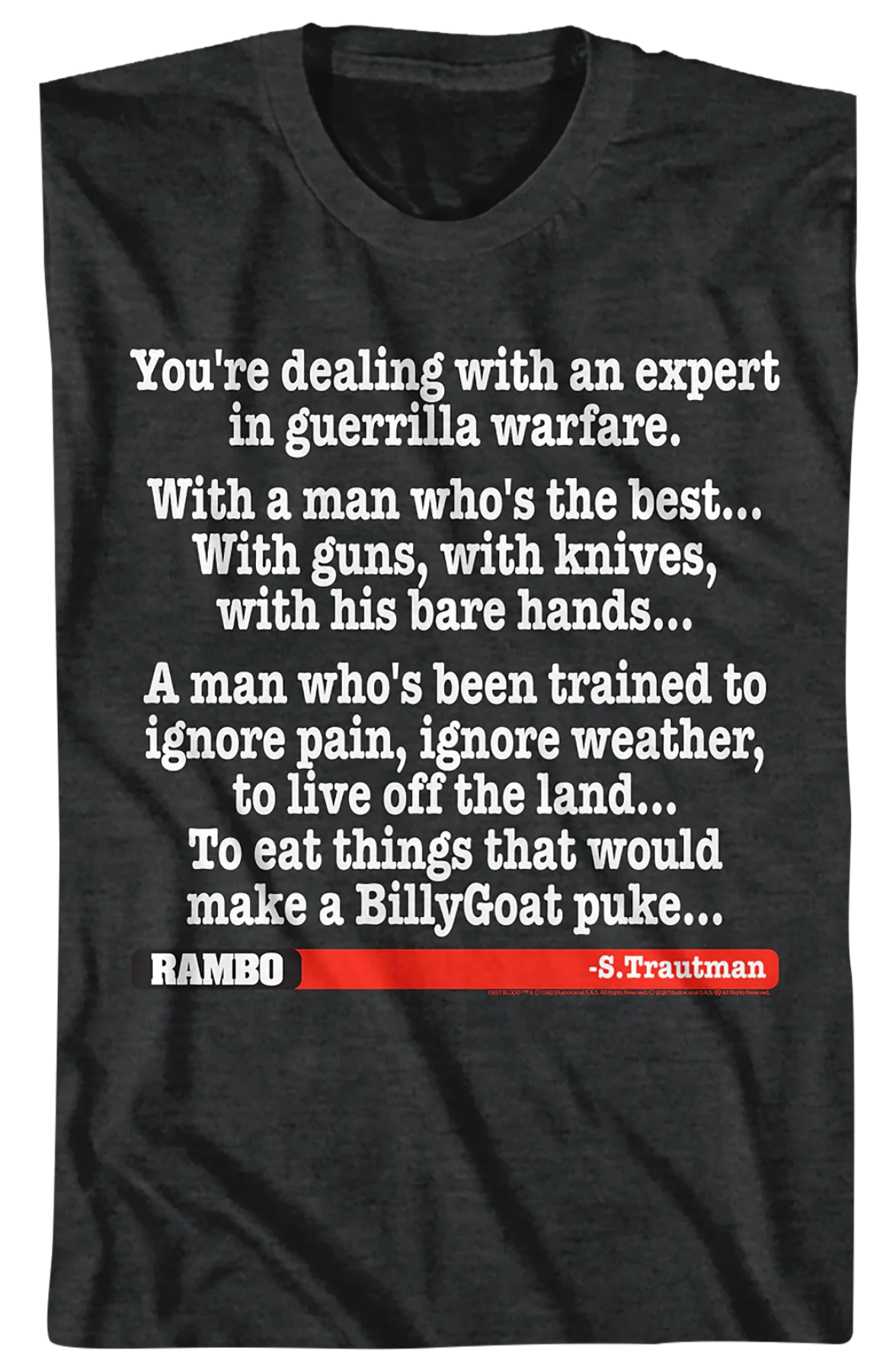An Expert In Guerrilla Warfare Rambo T-Shirt - Image 2
