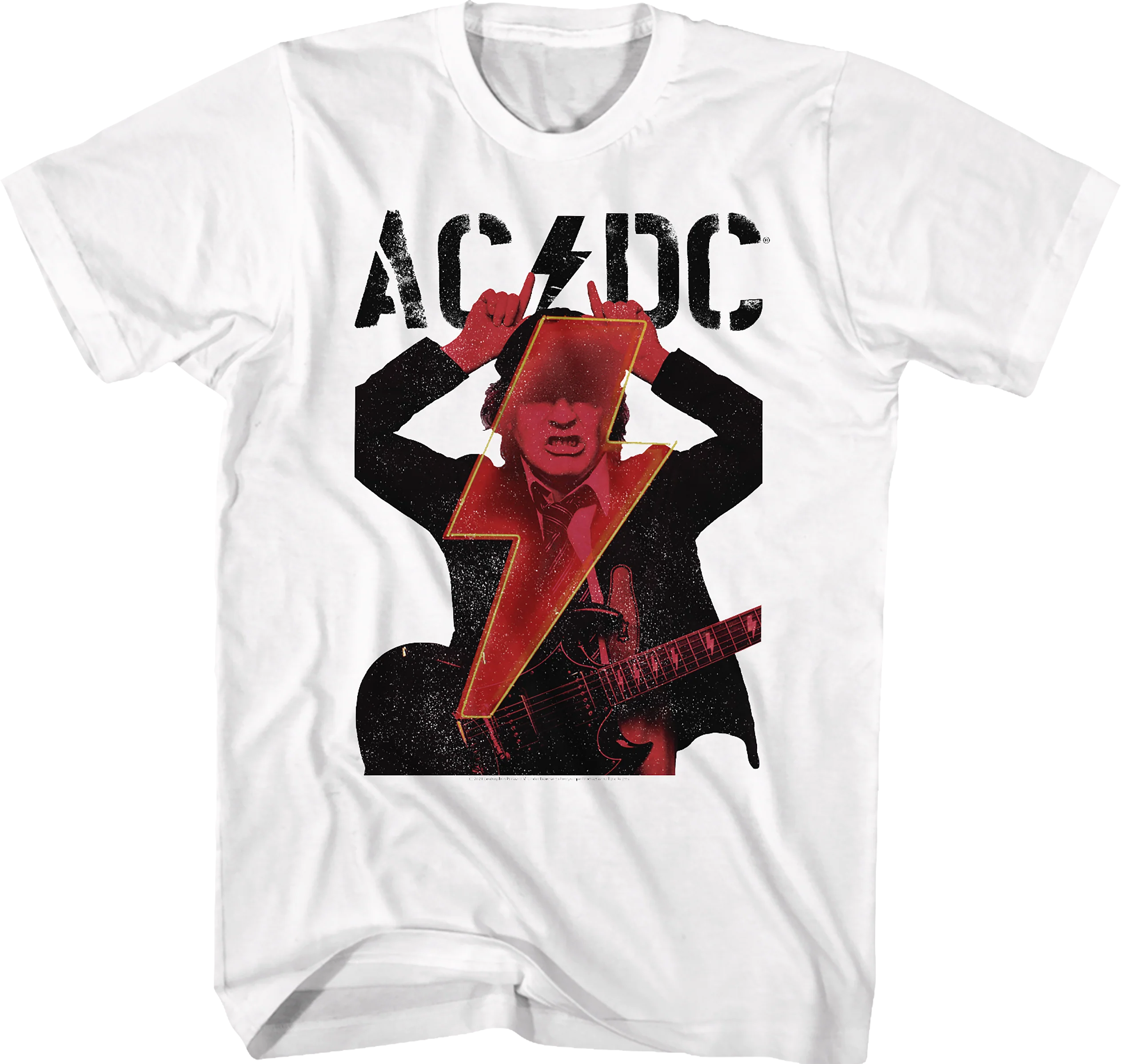 Angus Young Devil Horns ACDC T-Shirt