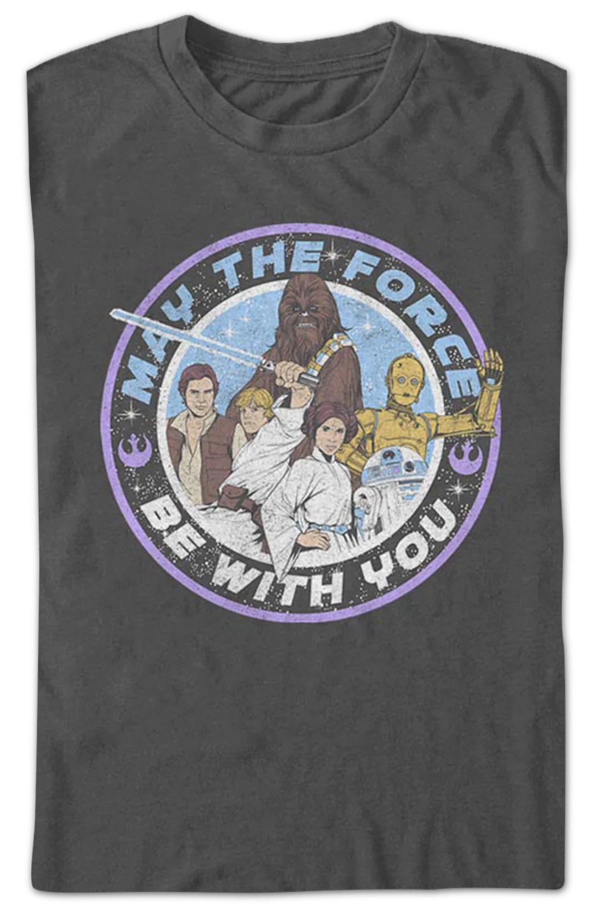 Animated May The Force Be With You Star Wars T-Shirt - Image 2