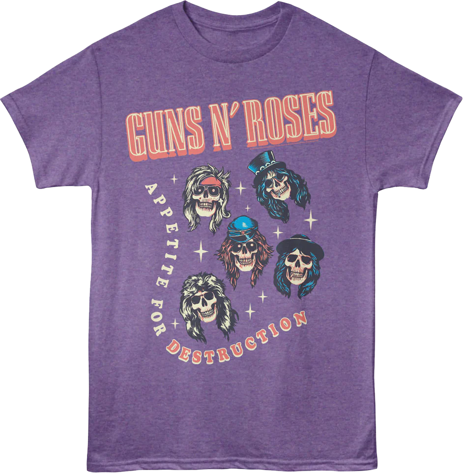 Appetite For Destruction Skulls Guns N' Roses T-Shirt