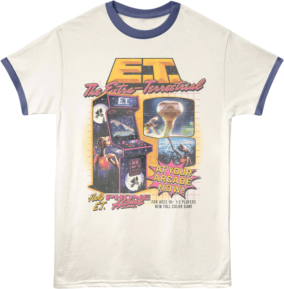 Arcade Game E.T. The Extra-Terrestrial Ringer Shirt
