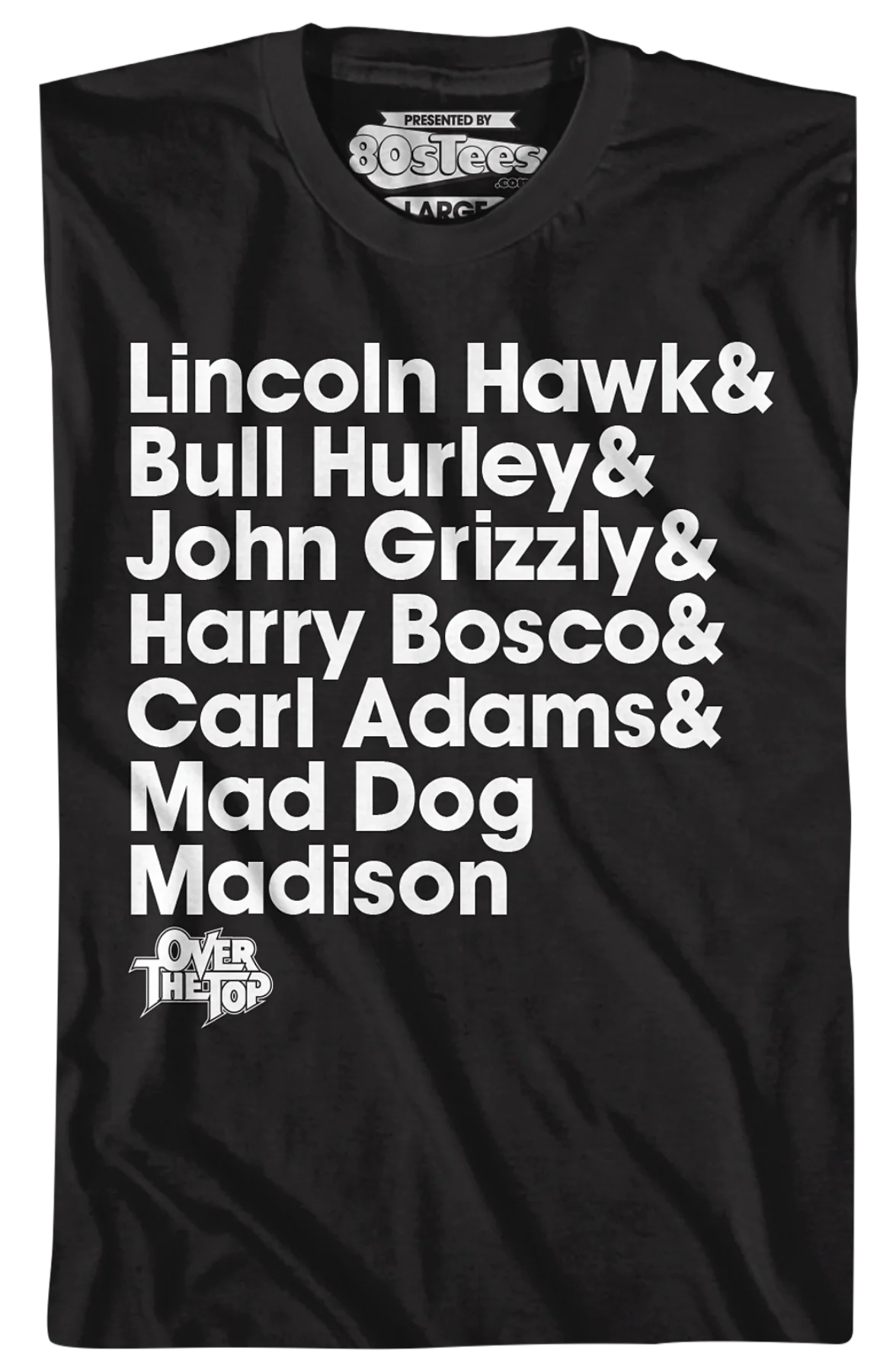 Arm Wrestler Names Over The Top T-Shirt - Image 2