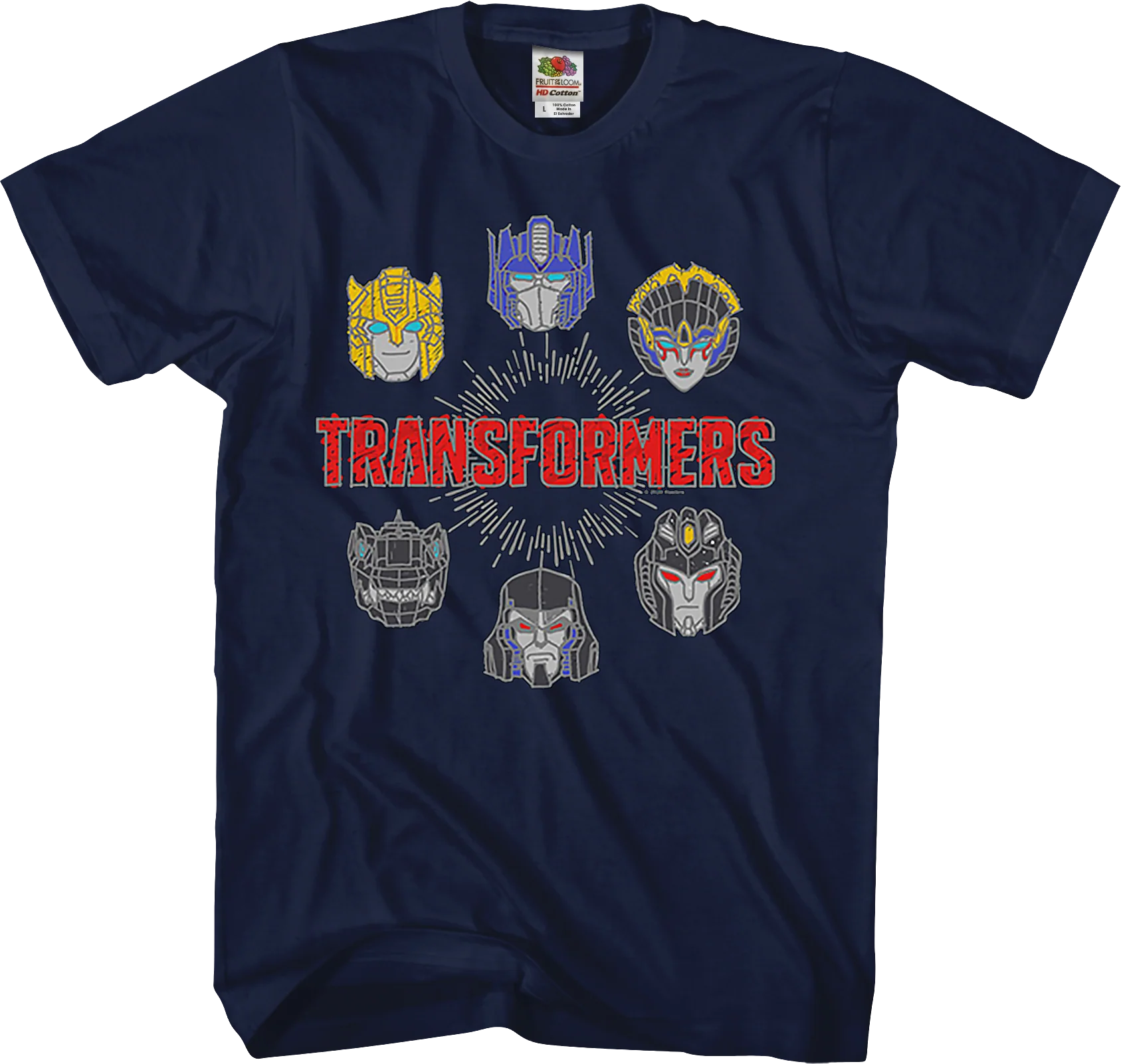 Autobots And Decepticons Head Shots Transformers T-Shirt