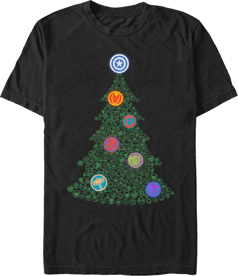 Avengers Christmas Ornaments Marvel Comics T-Shirt