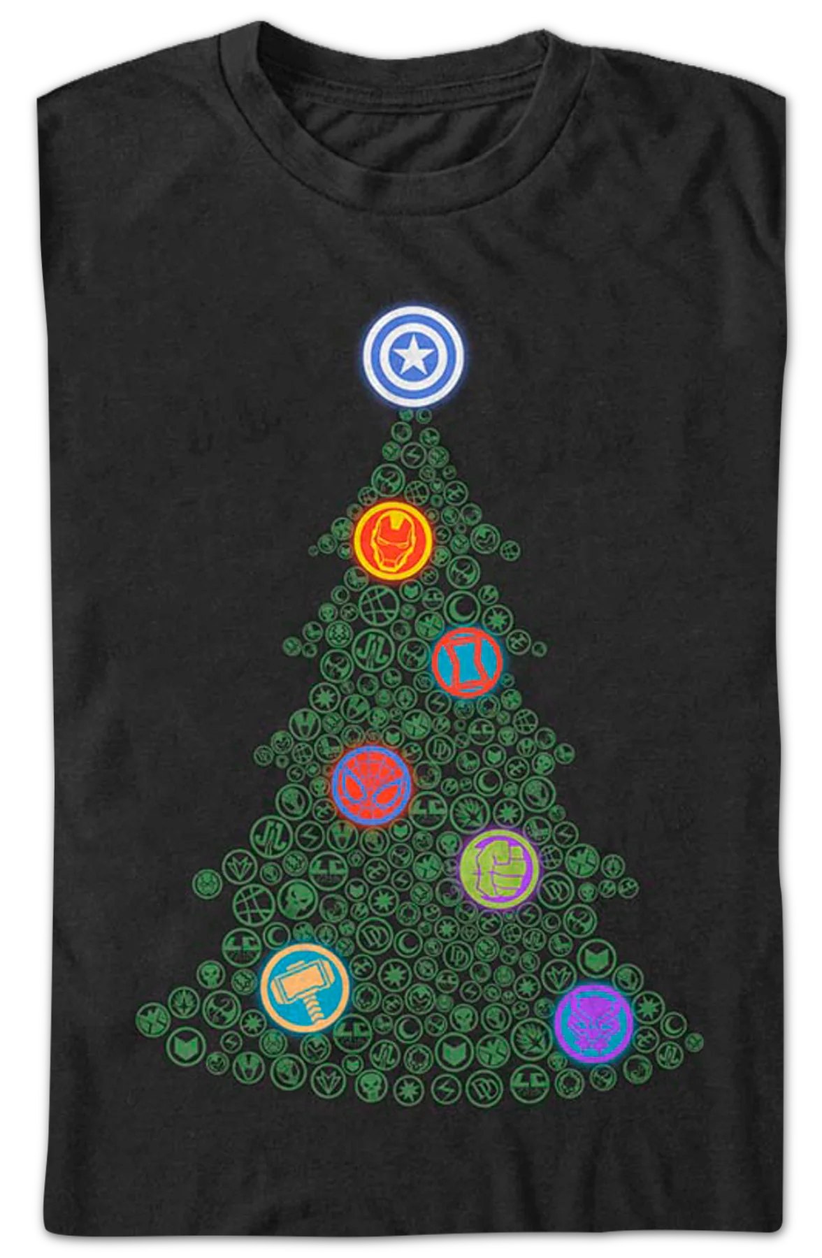 Avengers Christmas Ornaments Marvel Comics T-Shirt - Image 2