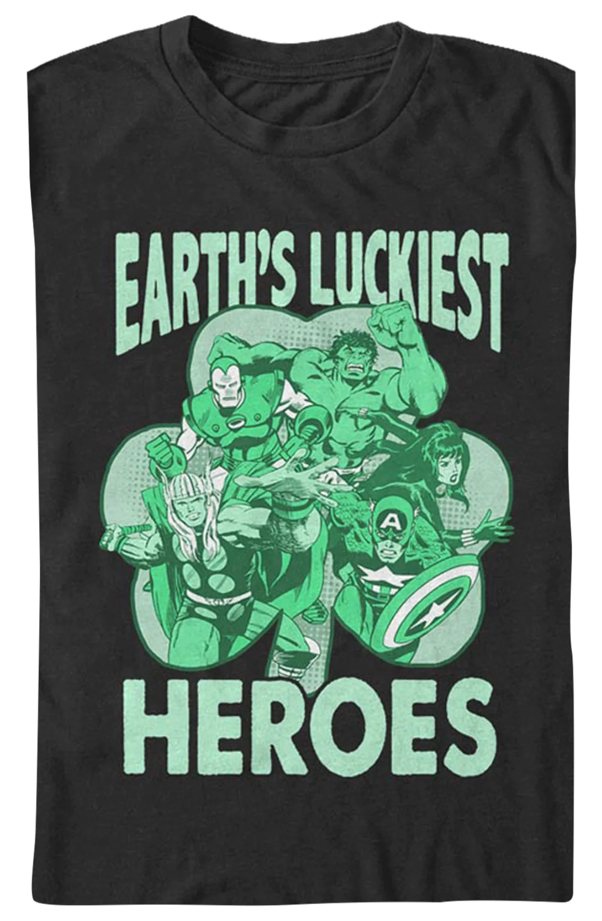 Avengers Earth's Luckiest Heroes Marvel Comics T-Shirt - Image 2