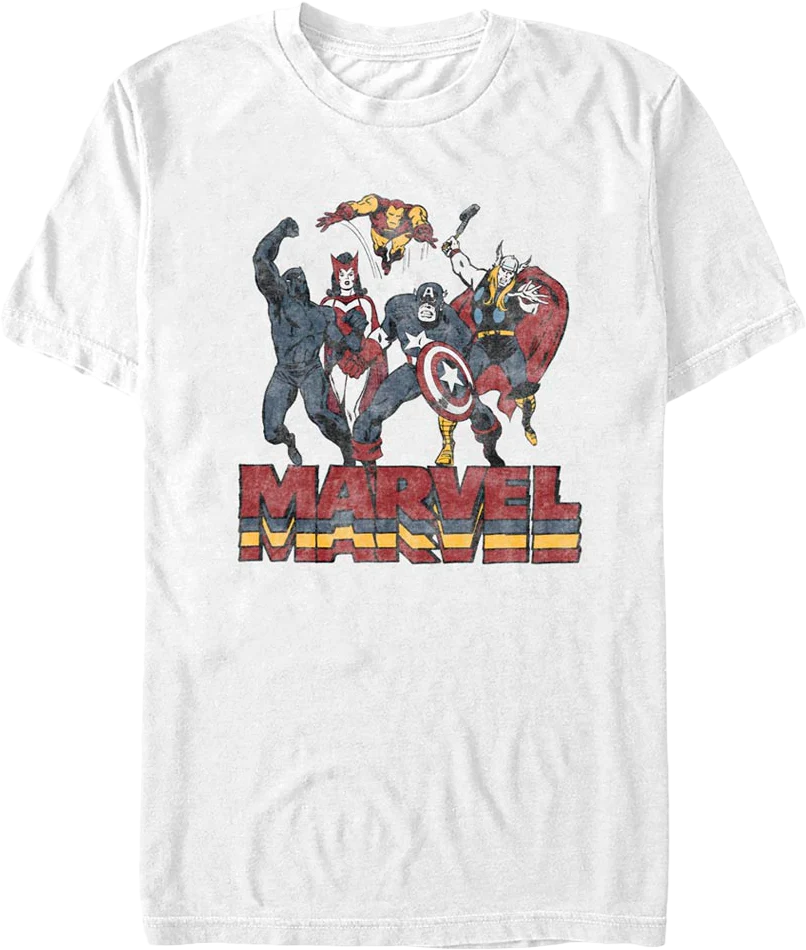 Avengers Fighting Poses Marvel Comics T-Shirt