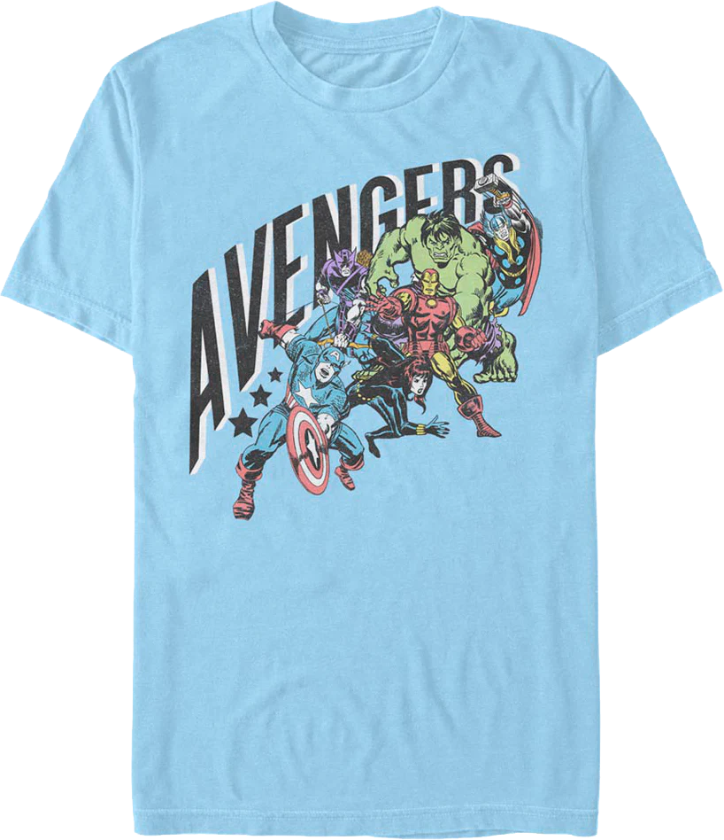 Avengers Lineup Marvel Comics T-Shirt