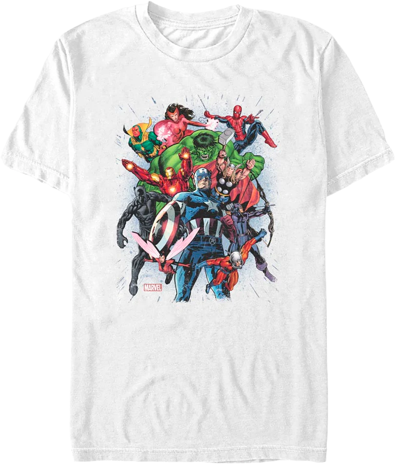 Avengers Team Action Poses Marvel Comics T-Shirt