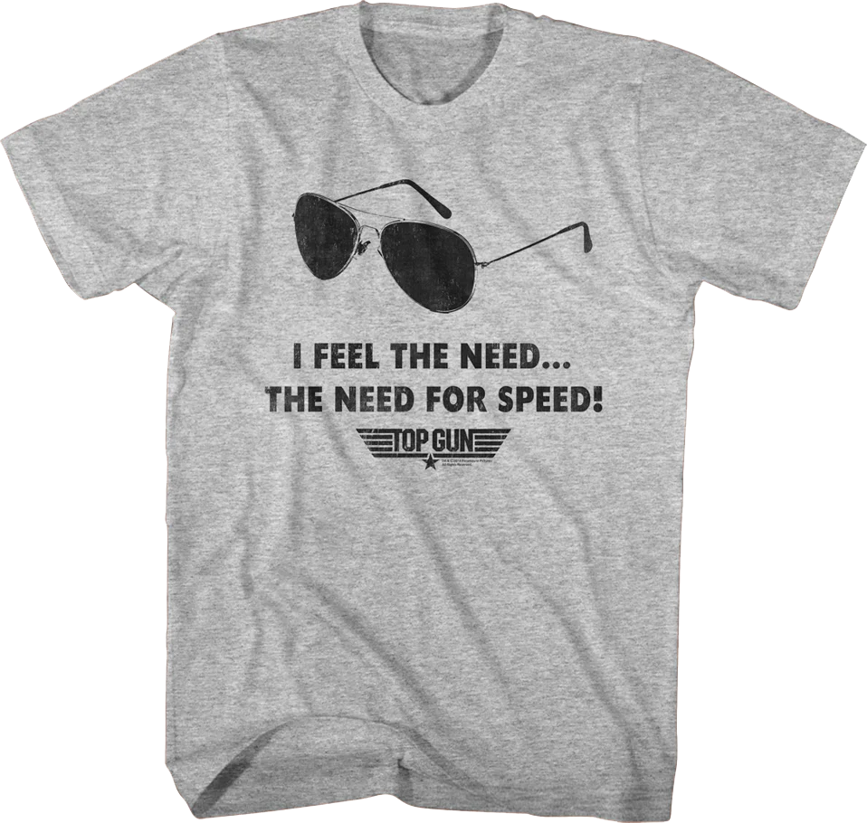 Aviators Feel The Need For Speed Top Gun T-Shirt